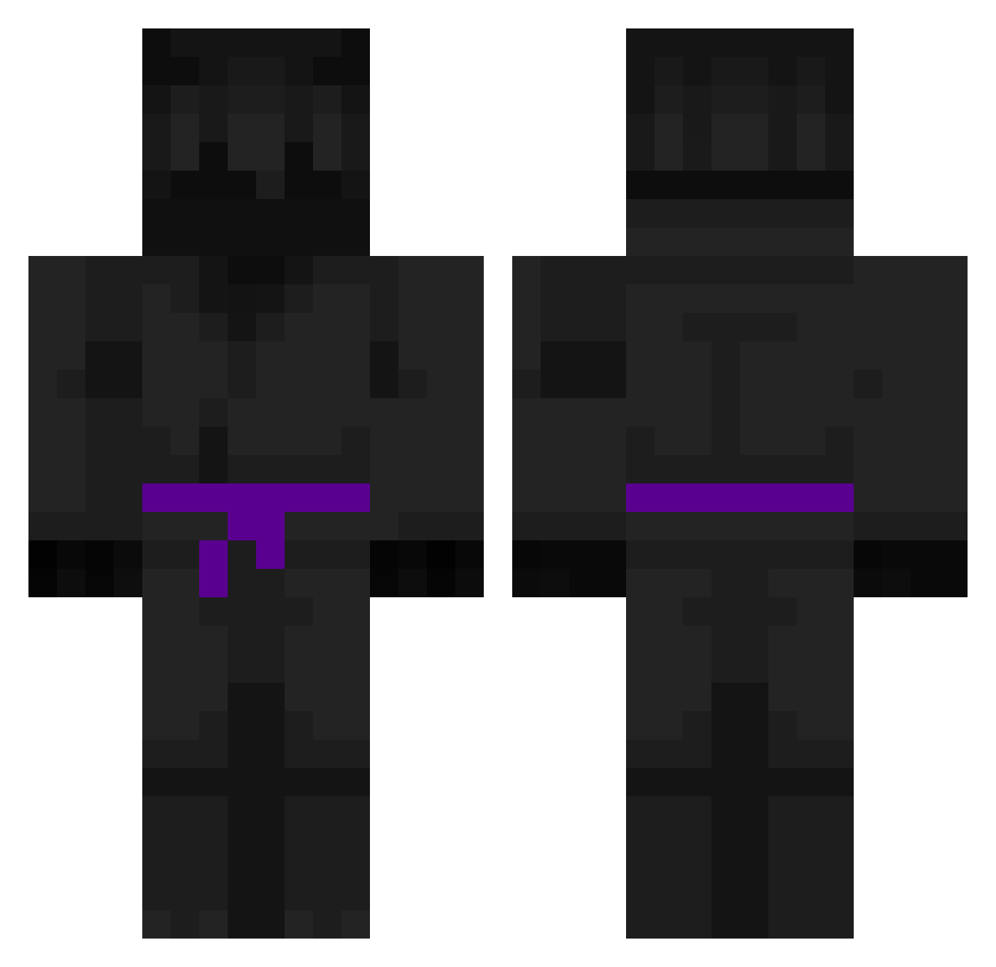 PayPalCheckOut Minecraft skin, front and back view