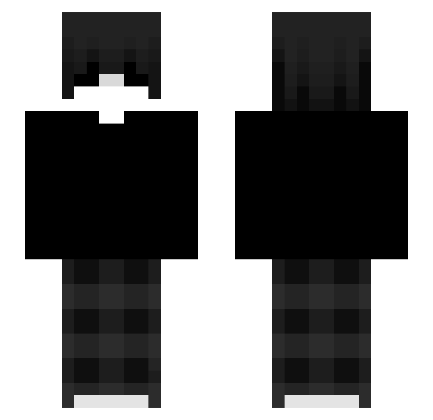 Realoxx Minecraft skin, front and back view