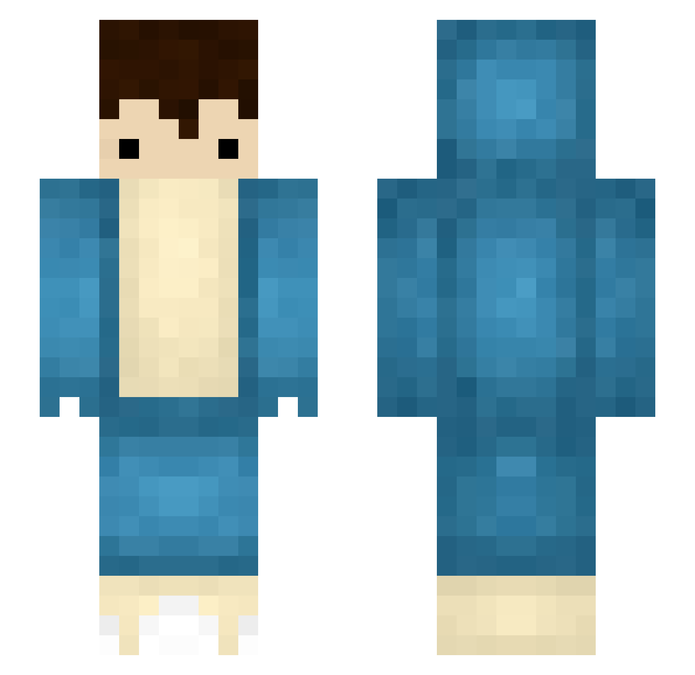 TheColorGrey Minecraft skin, front and back view