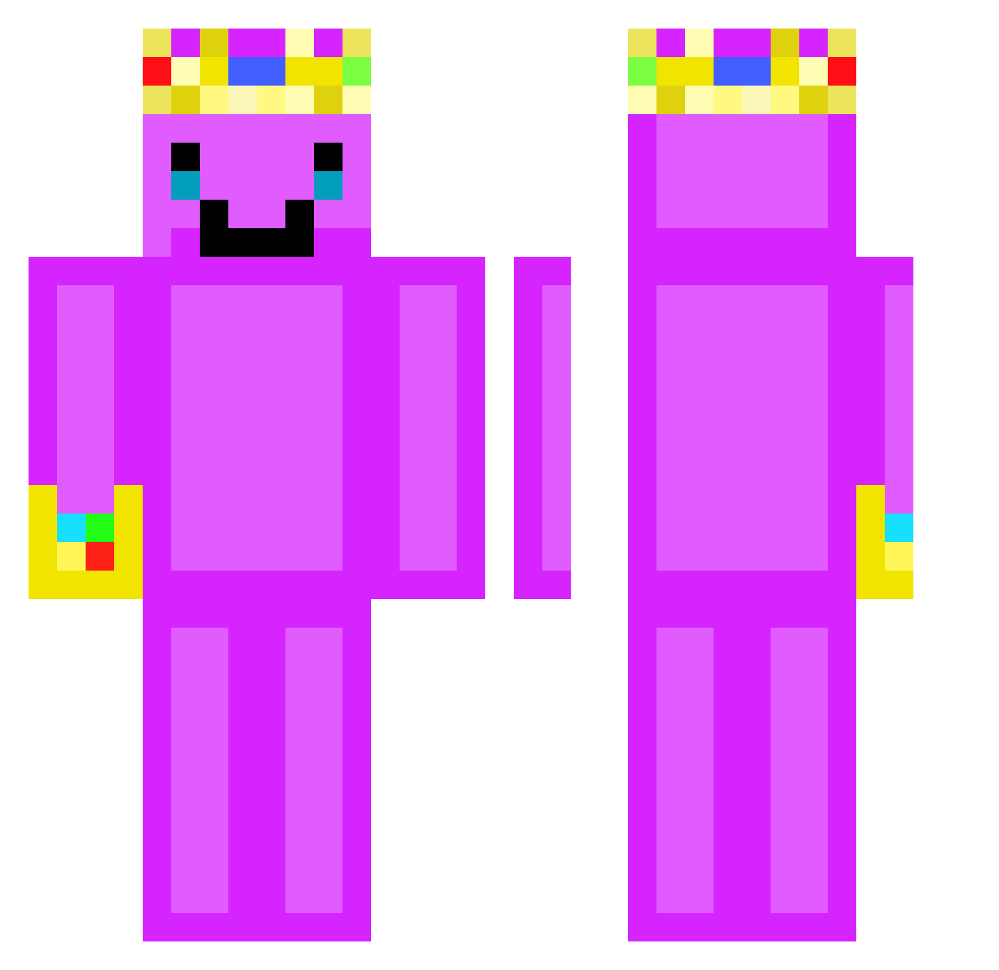 fisherman1902 Minecraft skin, front and back view