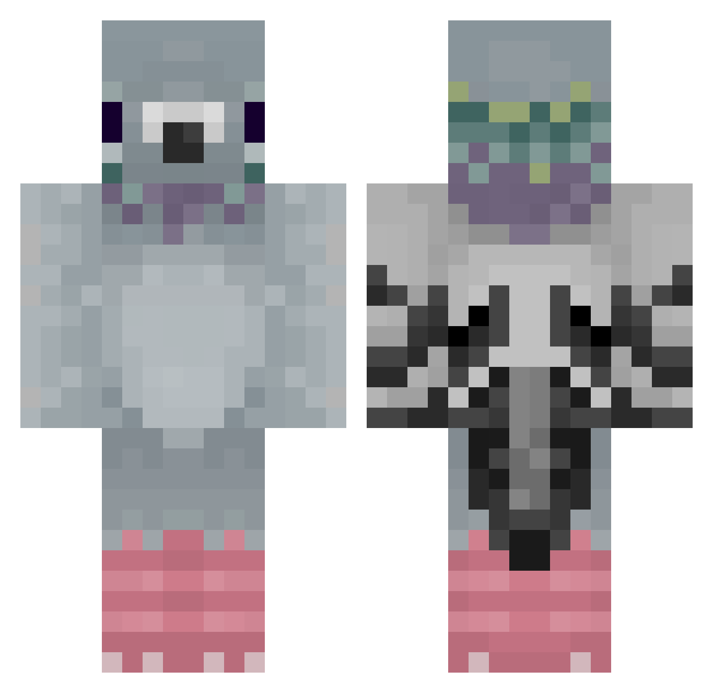 coledotnoise Minecraft skin, front and back view