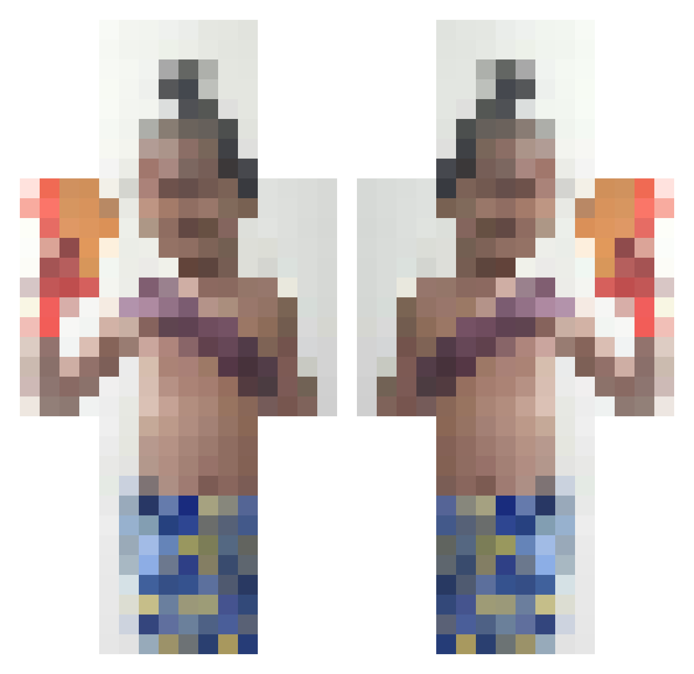 veggieater09 Minecraft skin, front and back view