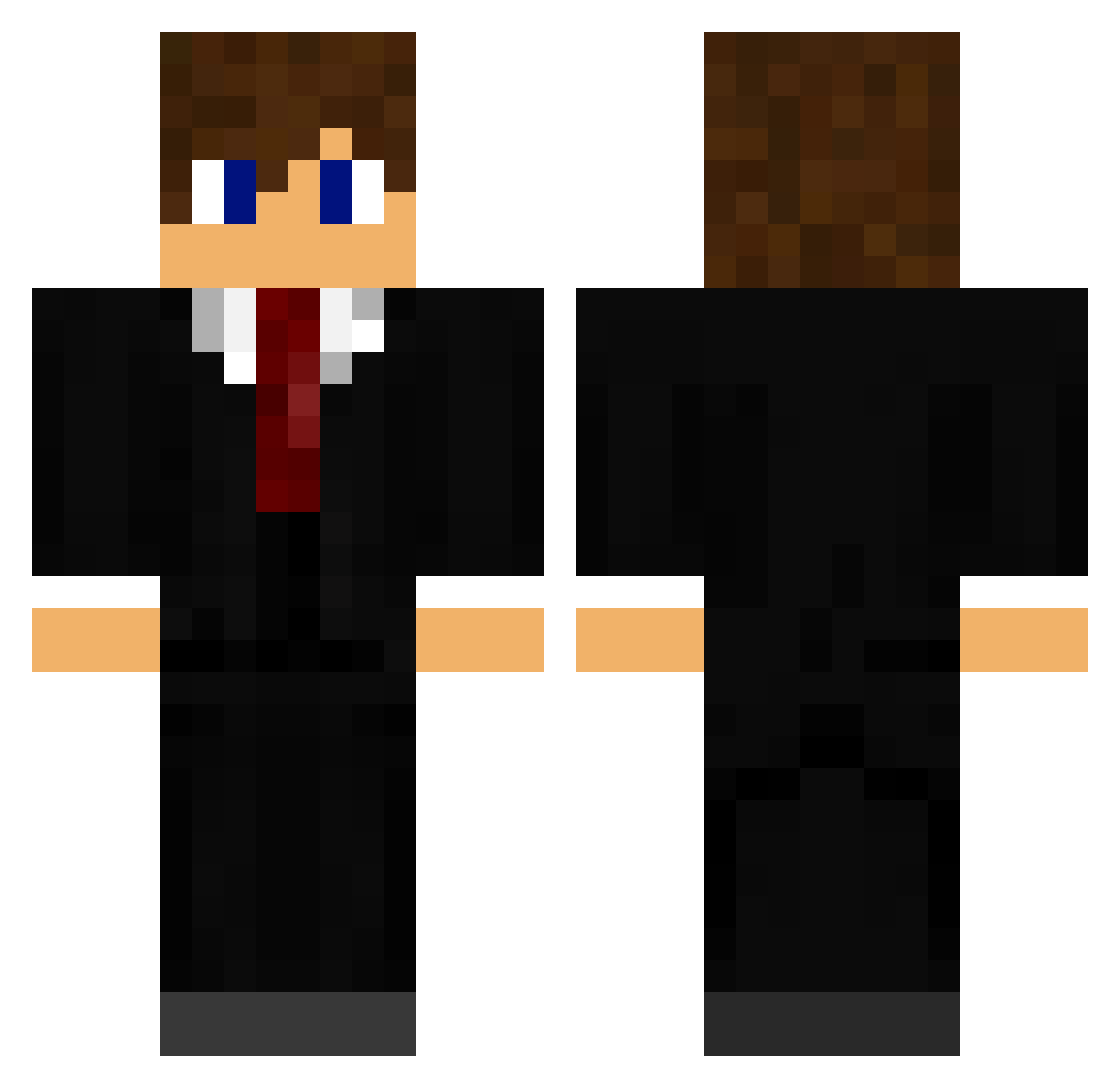 Xoneos Minecraft skin, front and back view