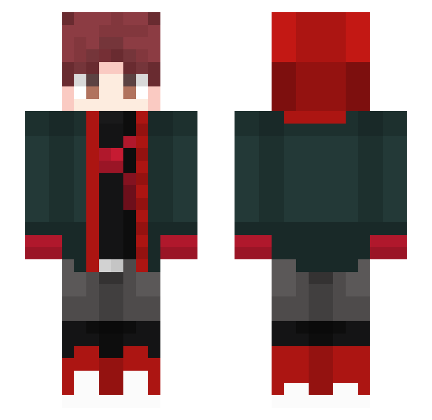 TheMurz1k Minecraft skin, front and back view