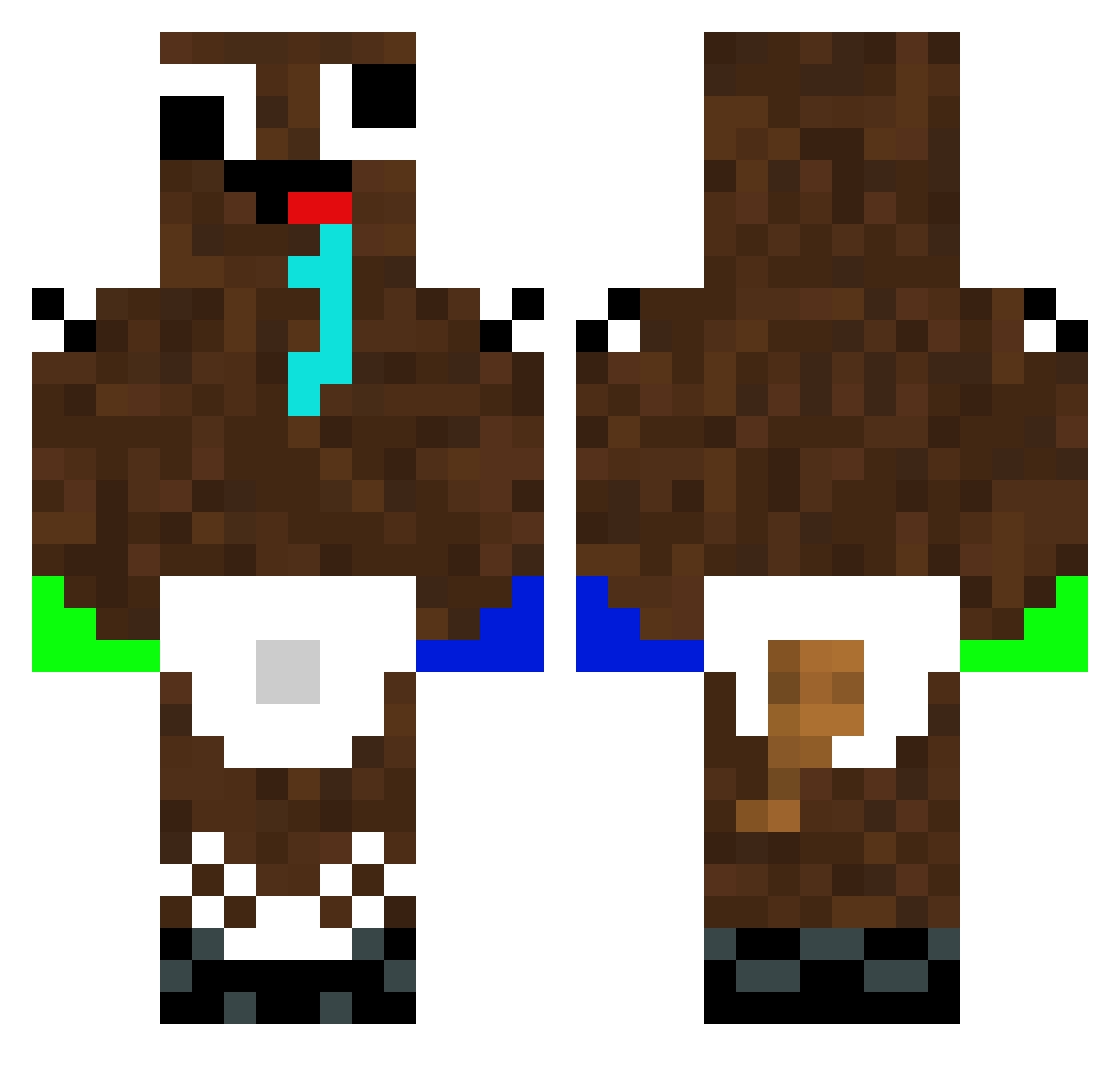 MegAx0lote_41 Minecraft skin, front and back view