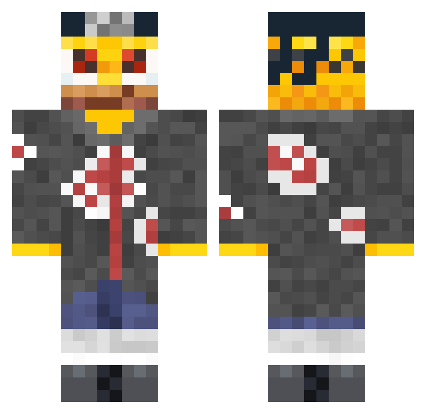 TinyTyler12 Minecraft skin, front and back view