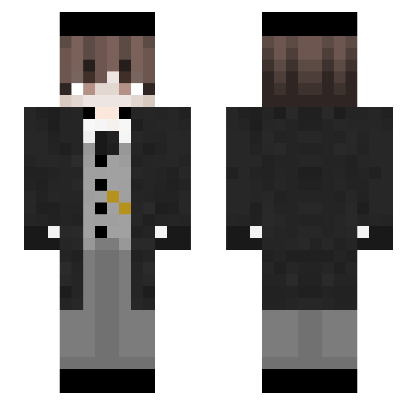 ShamuZero Minecraft skin, front and back view