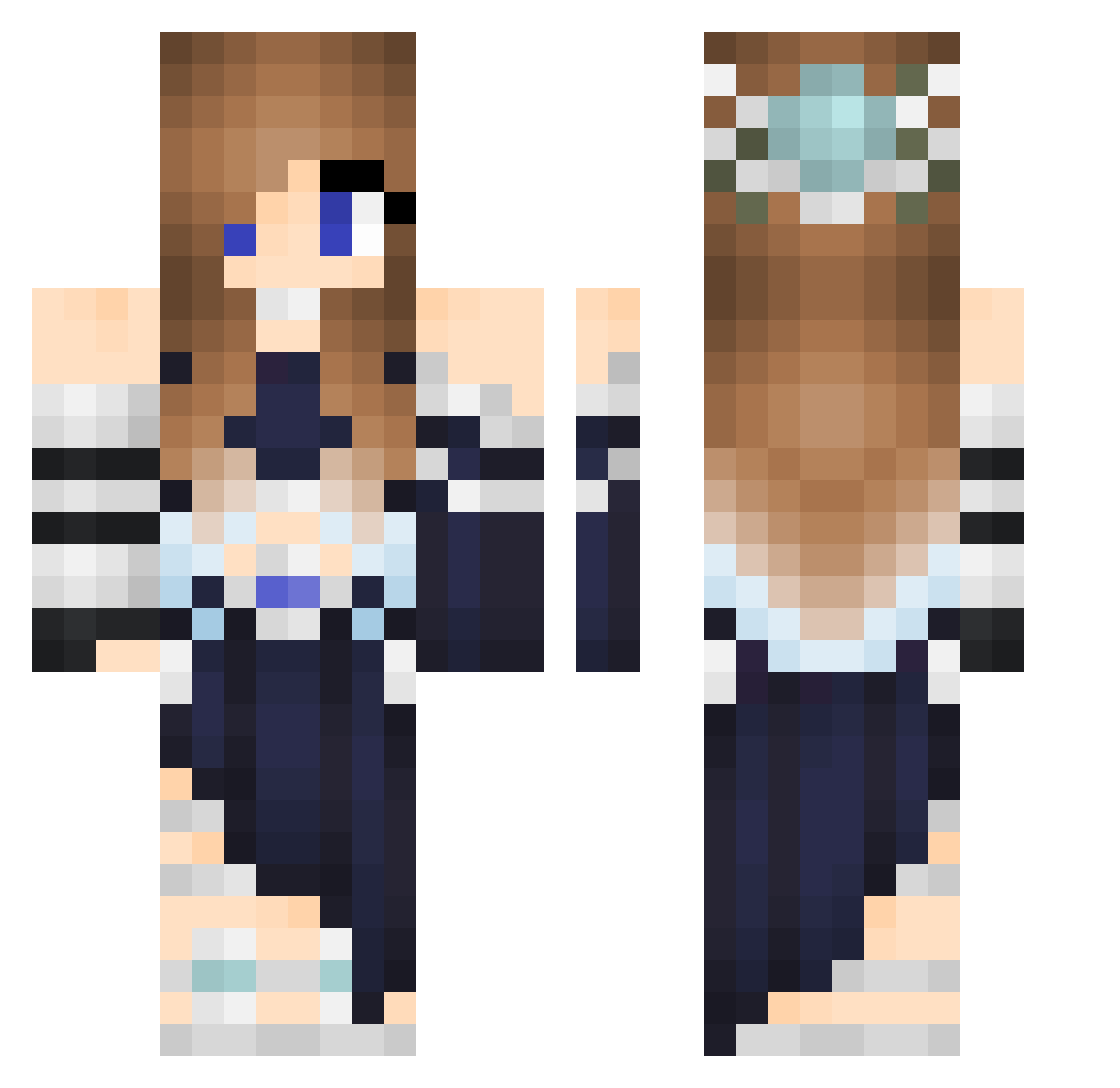 AlexaTurgeon7396 Minecraft skin, front and back view