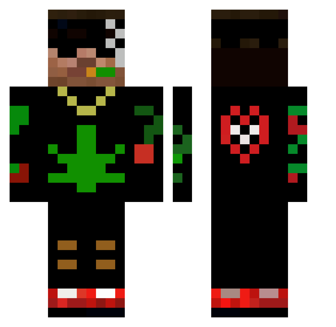 MaCkoss Minecraft skin, front and back view