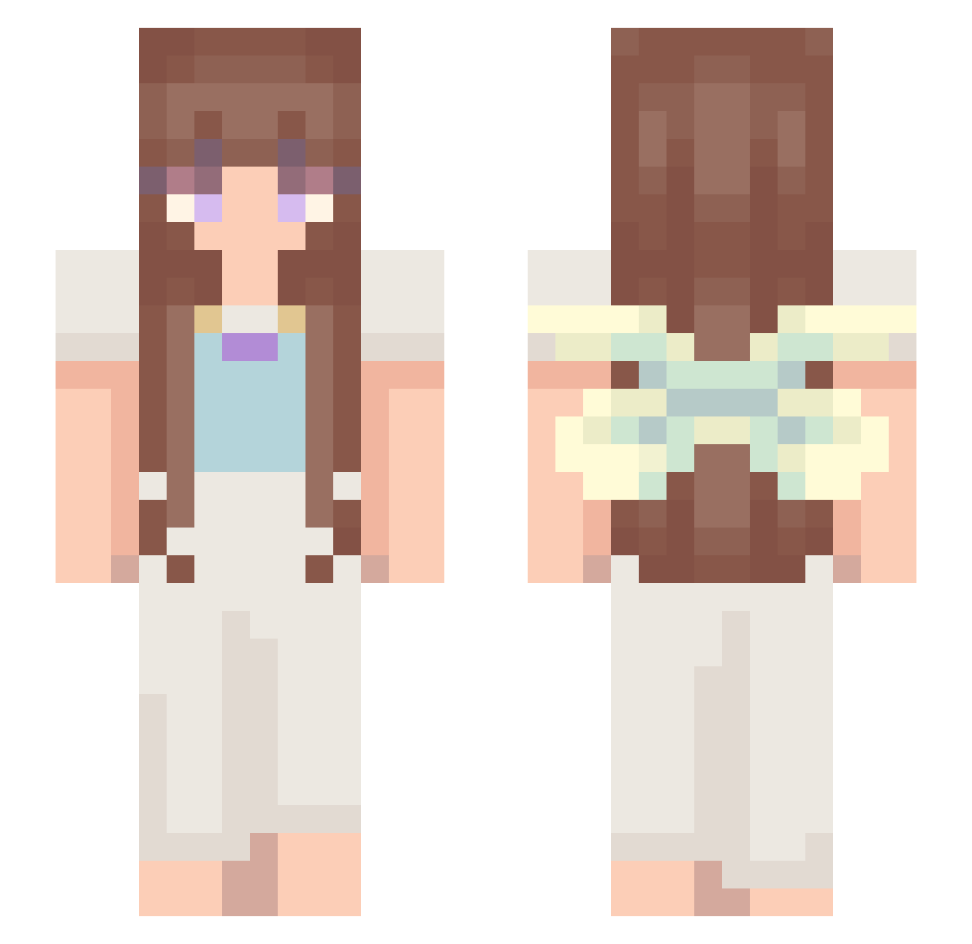 confusedgem Minecraft skin, front and back view