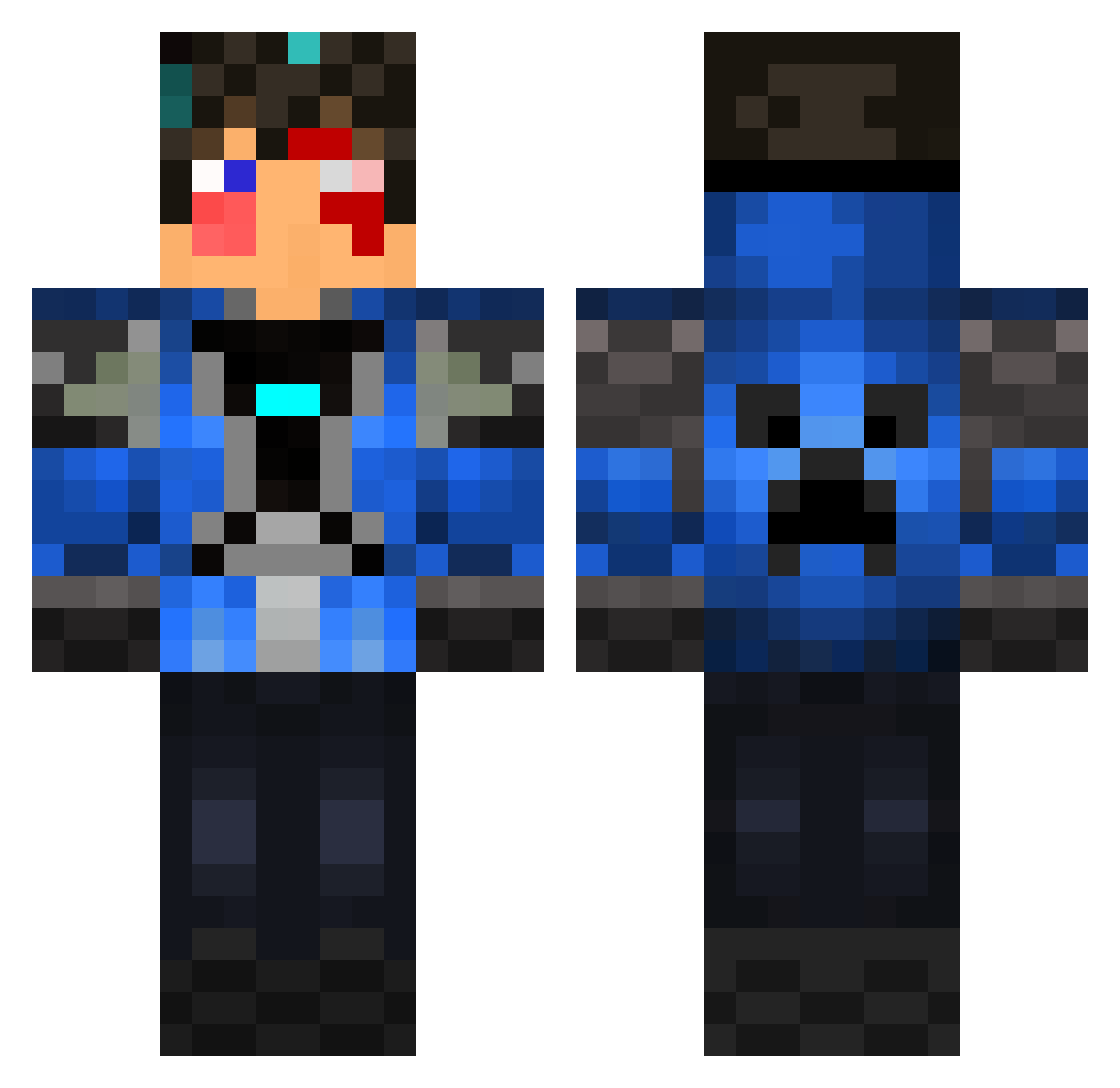 Squishyking_13 Minecraft skin, front and back view