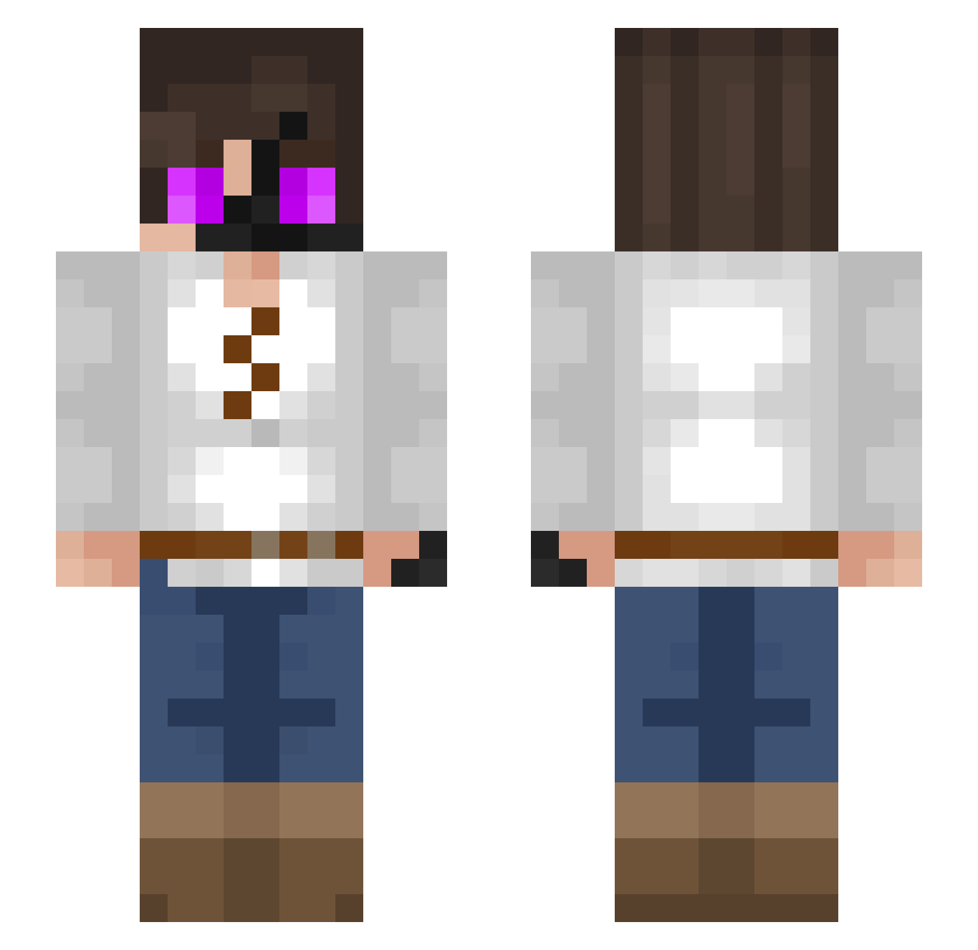 WildRide39 Minecraft skin, front and back view