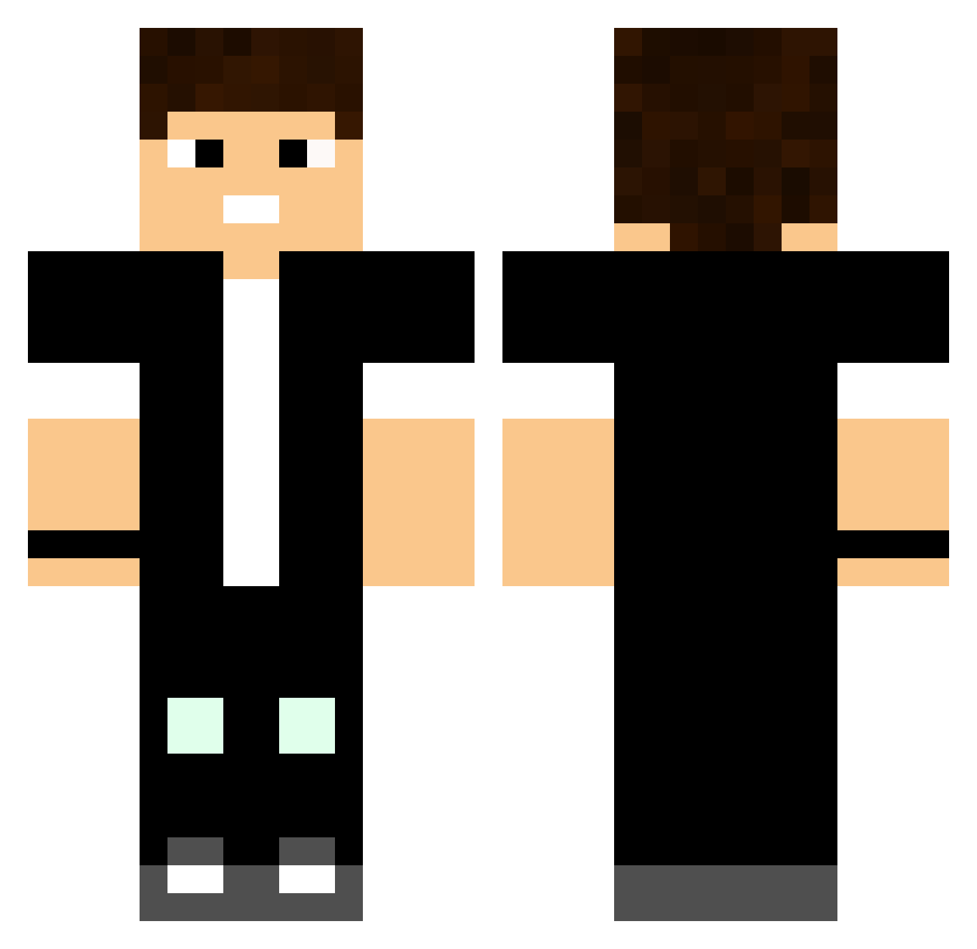 Word_Y Minecraft skin, front and back view