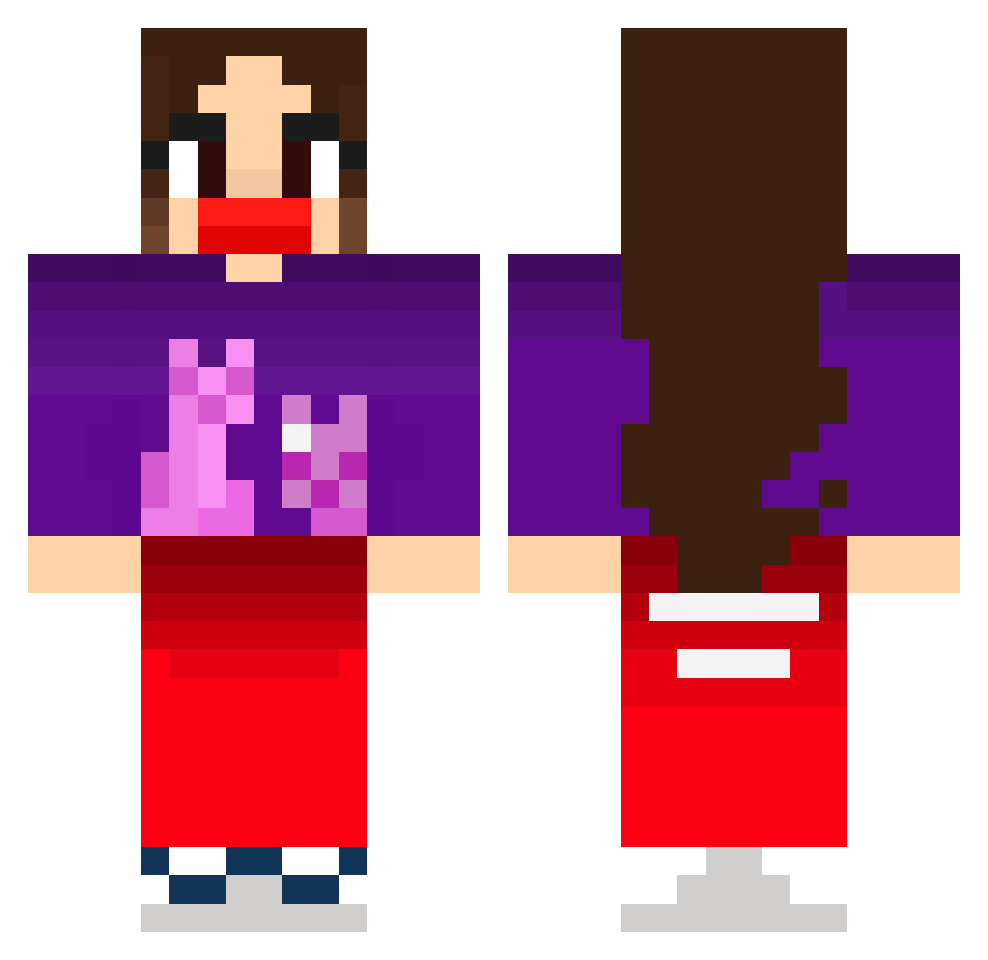 Rylink Minecraft skin, front and back view