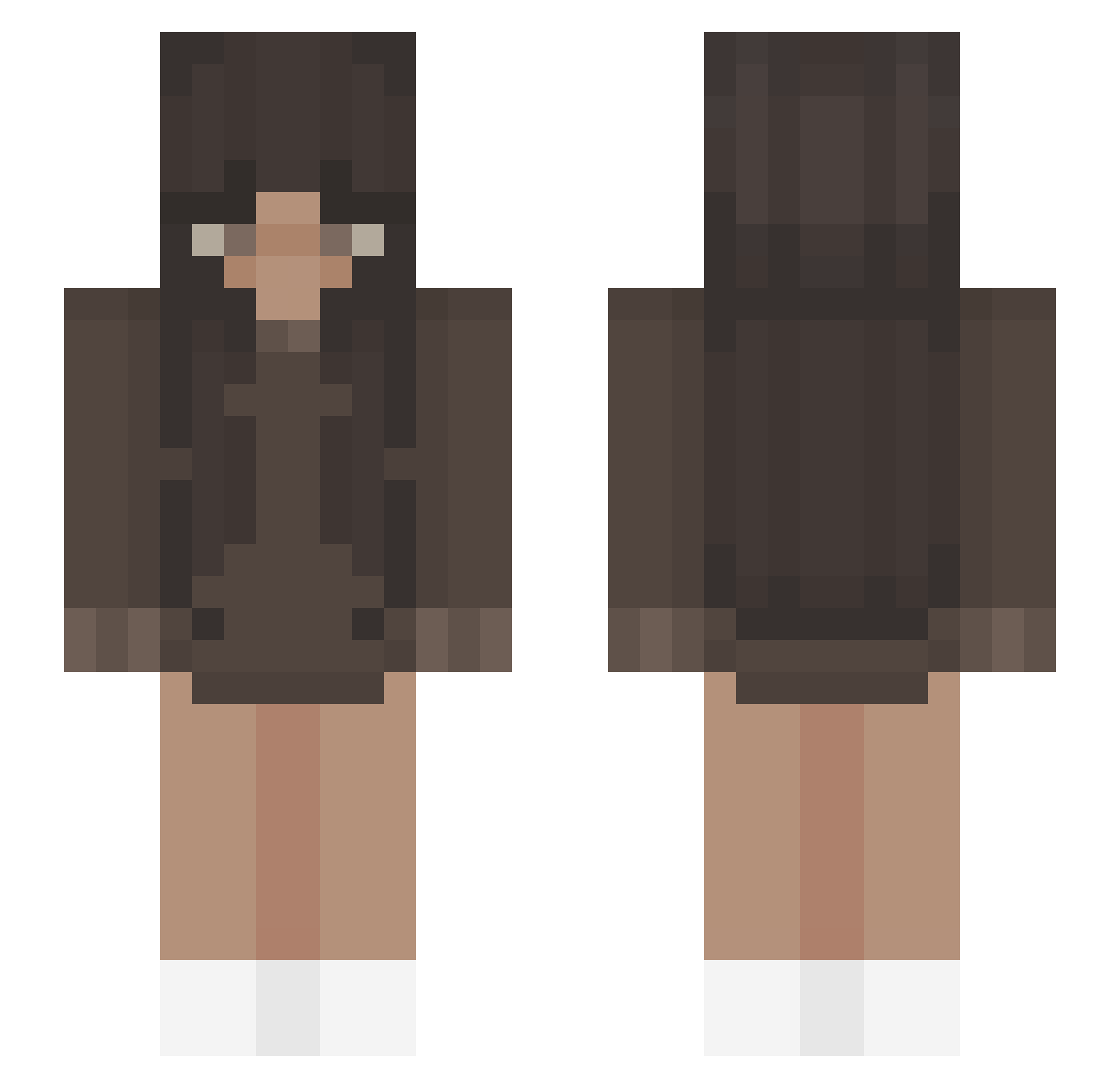 TheMysticFrost Minecraft skin, front and back view