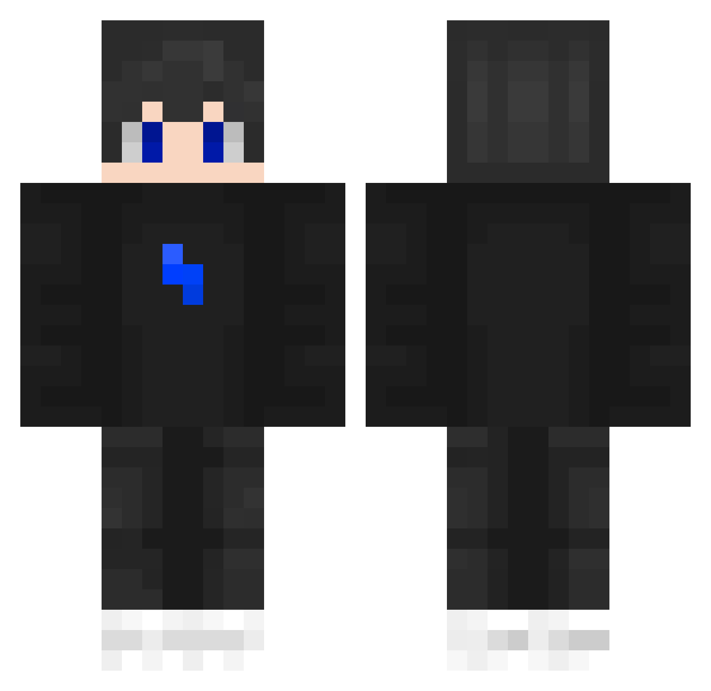 Triesports Minecraft skin, front and back view