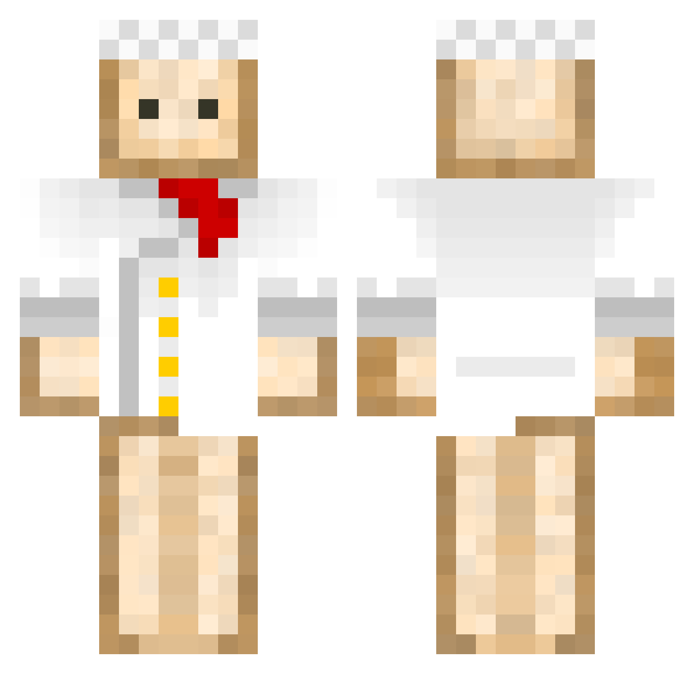 Beilait Minecraft skin, front and back view