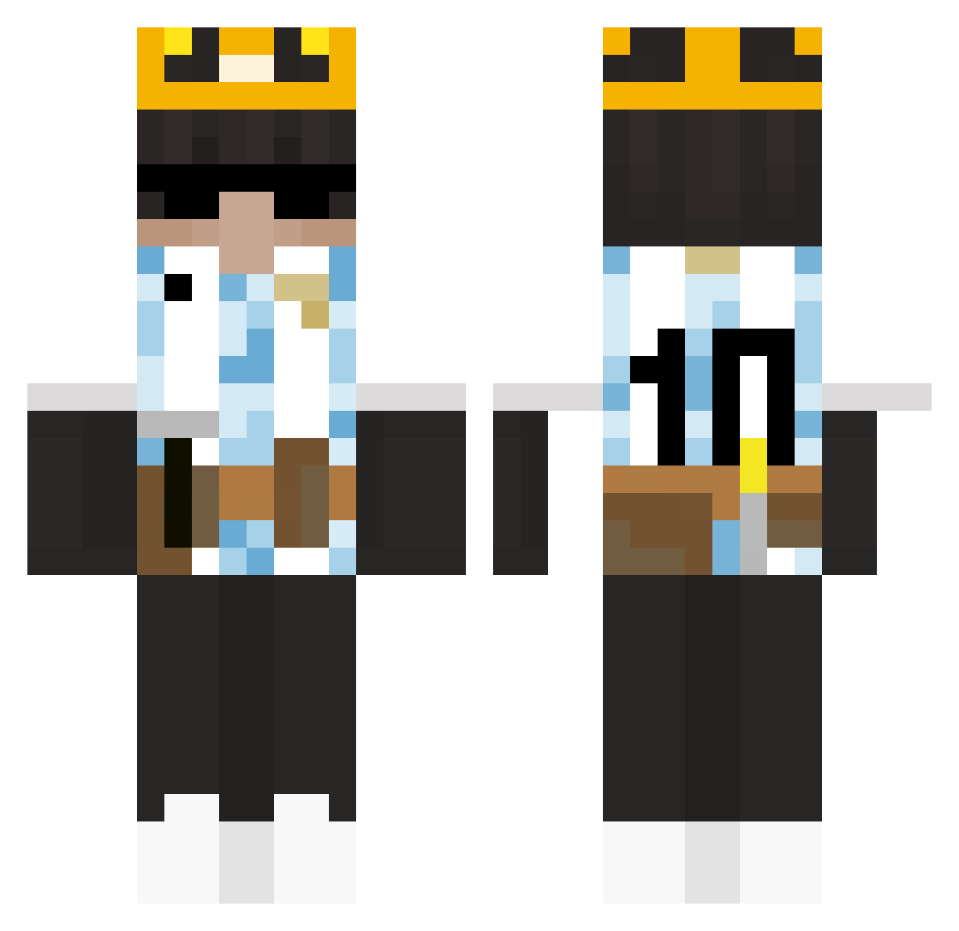 MrTincho21 Minecraft skin, front and back view