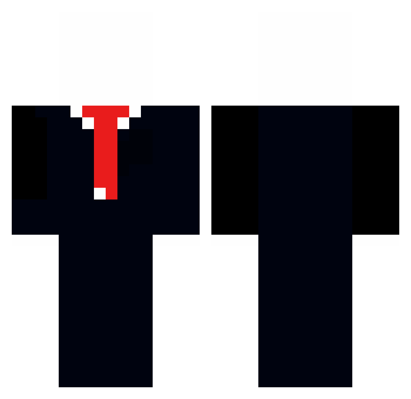 Wores4 Minecraft skin, front and back view