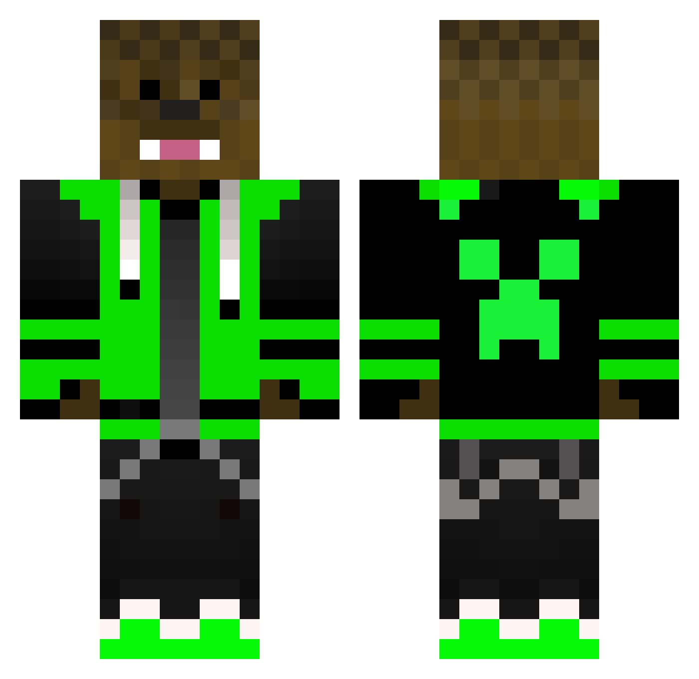 miner1310 Minecraft skin, front and back view