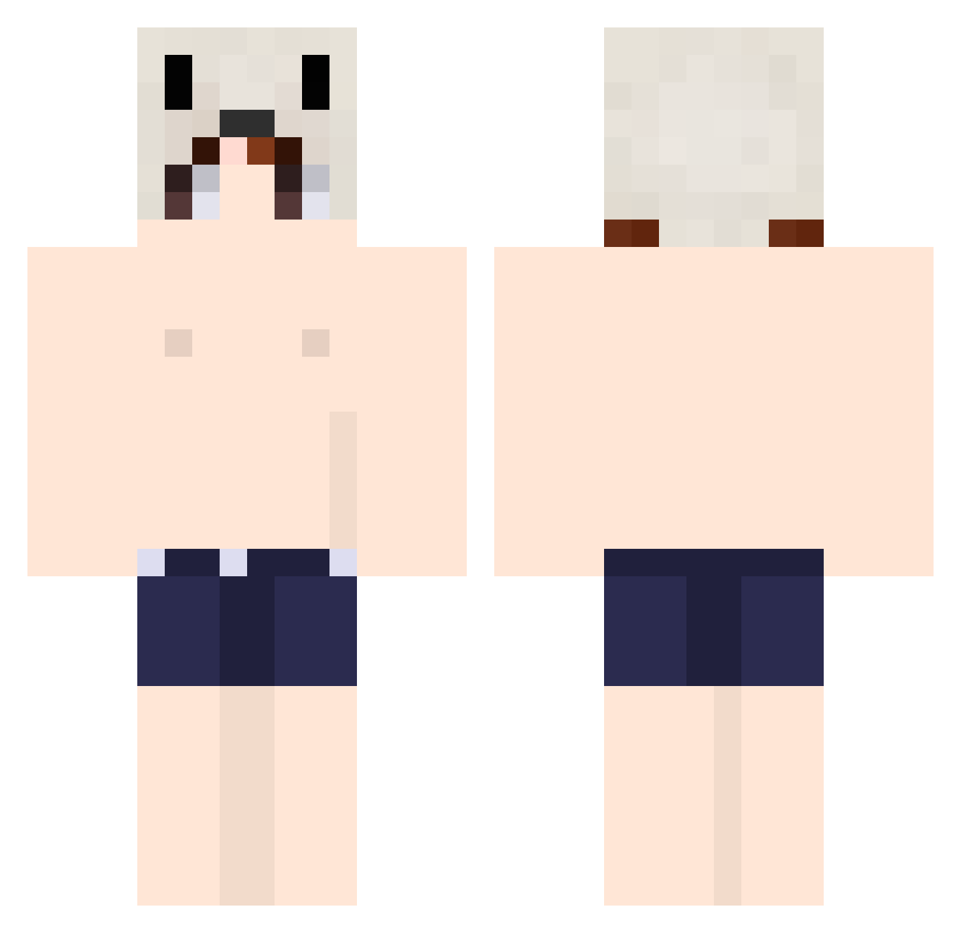 kavvoru Minecraft skin, front and back view