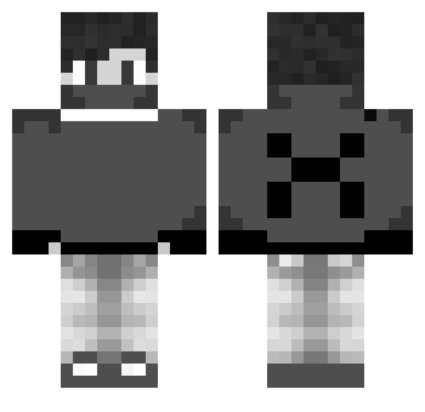 TrishanStrike Minecraft skin, front and back view