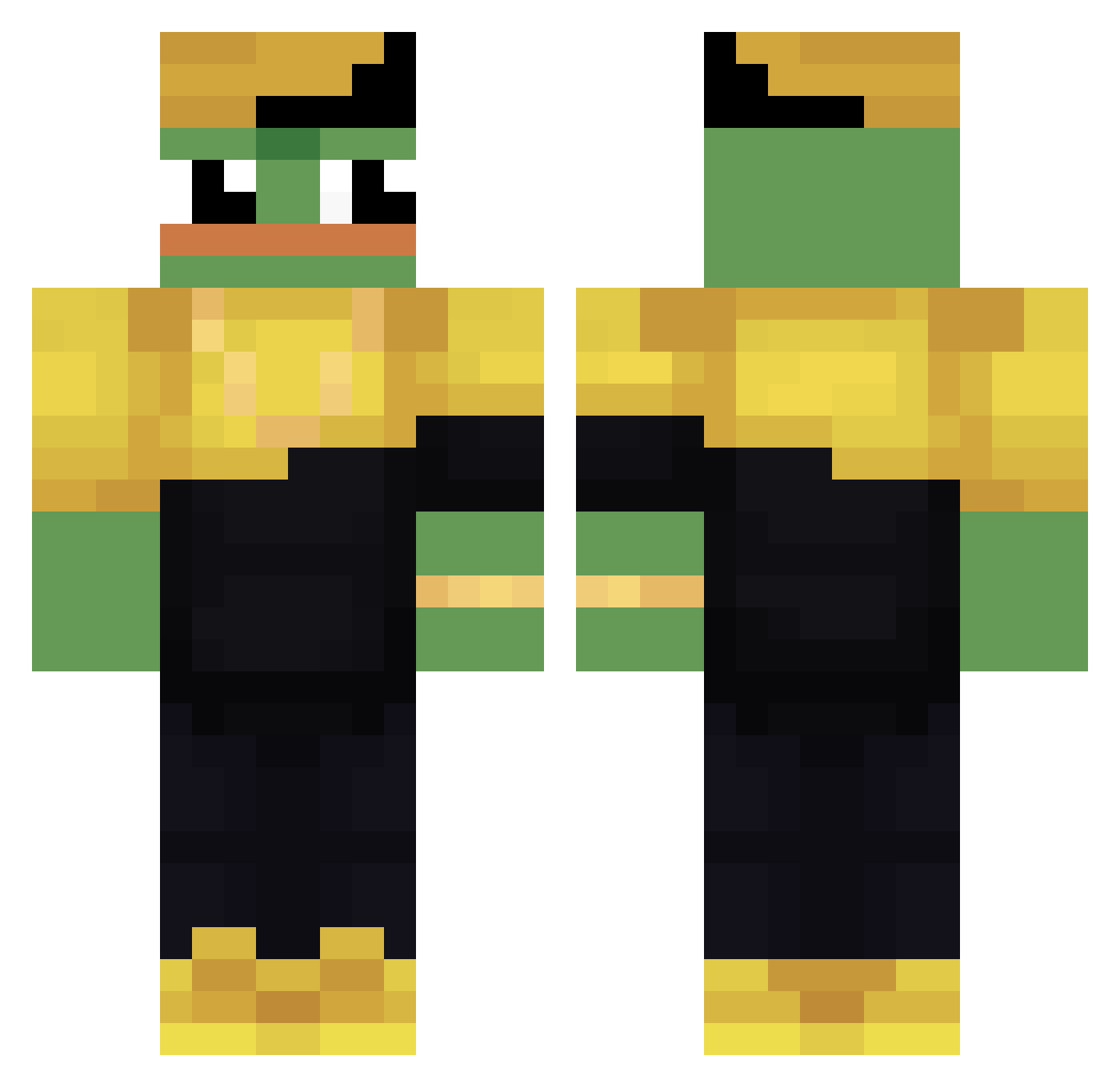 Strannd Minecraft skin, front and back view