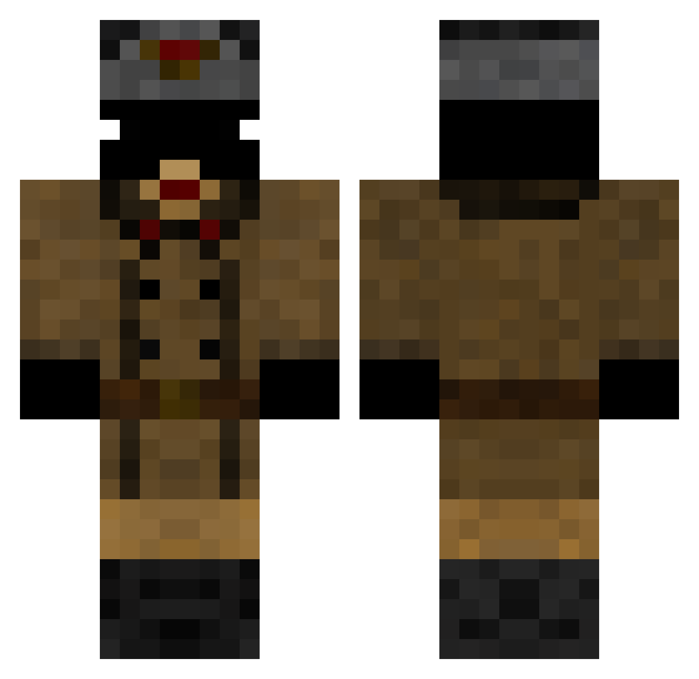 Eskalation9000 Minecraft skin, front and back view