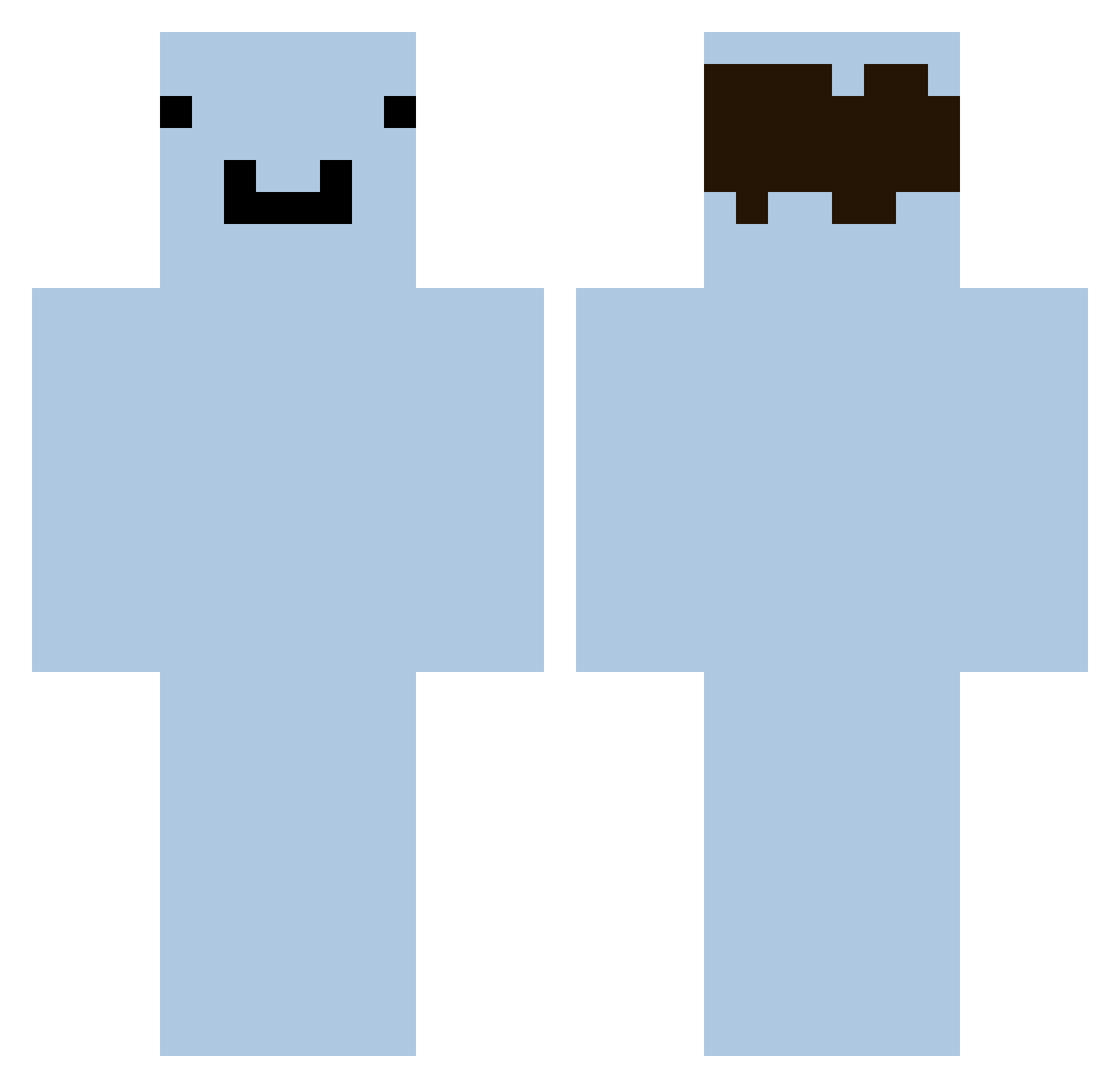 Skeptaz Minecraft skin, front and back view