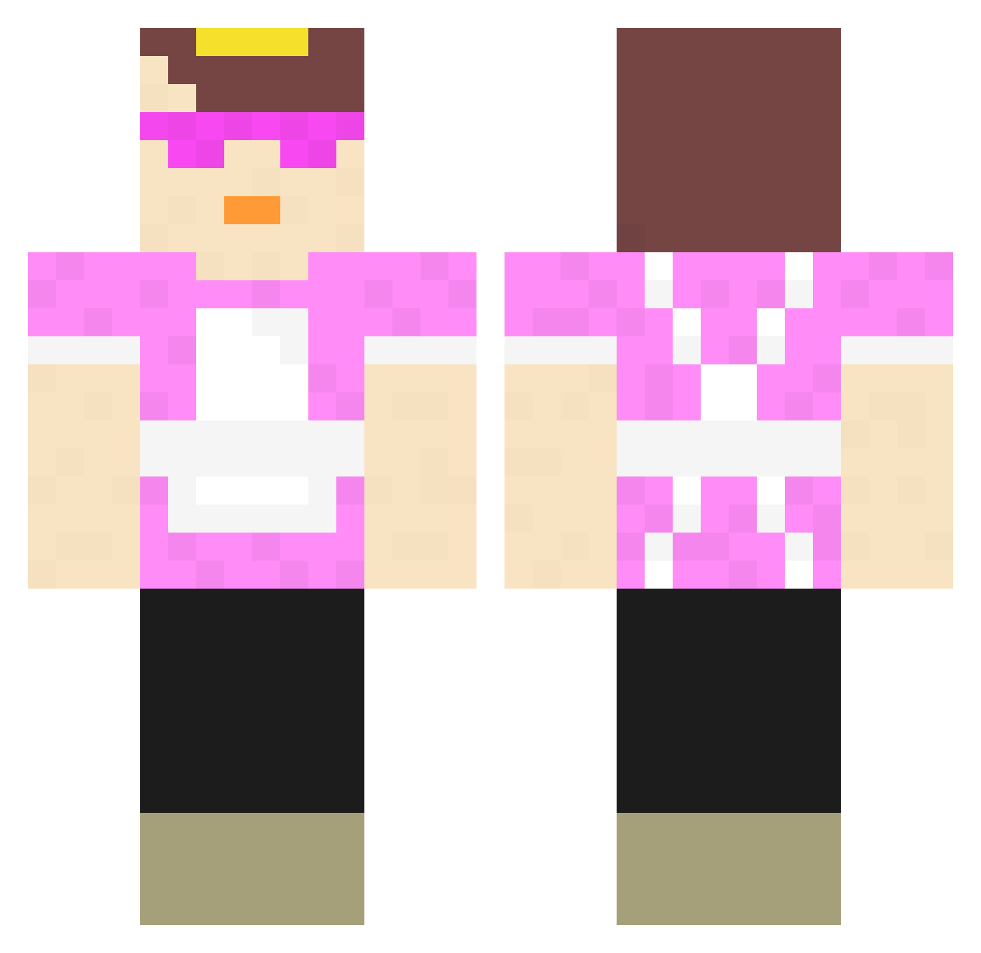 yukkri_marisa Minecraft skin, front and back view