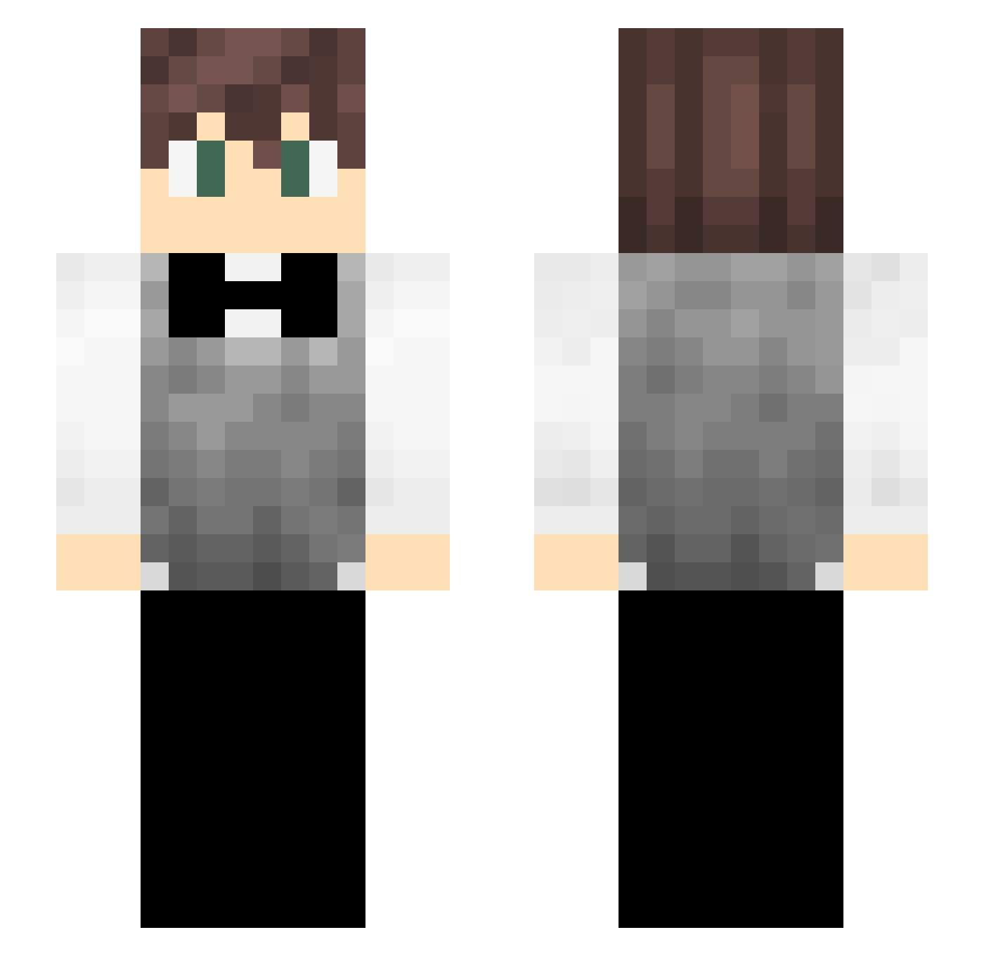 Ilyelyell Minecraft skin, front and back view