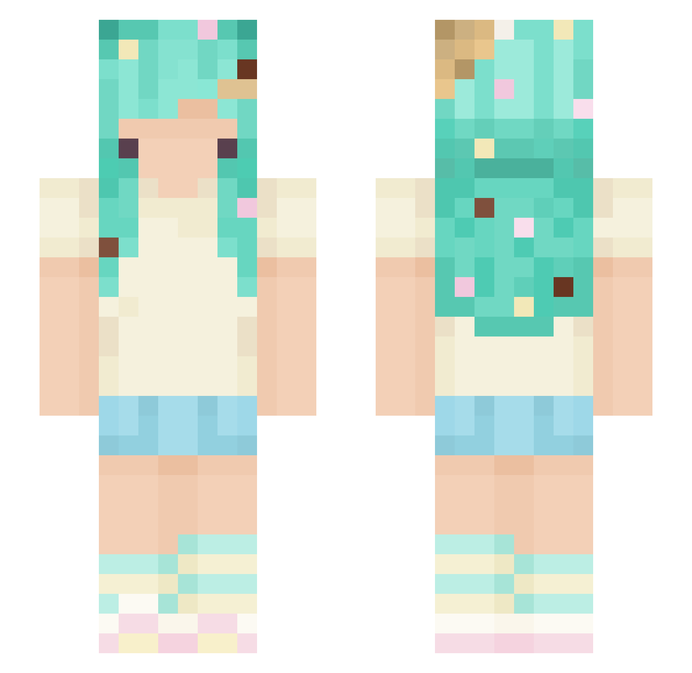 virlyn Minecraft skin, front and back view