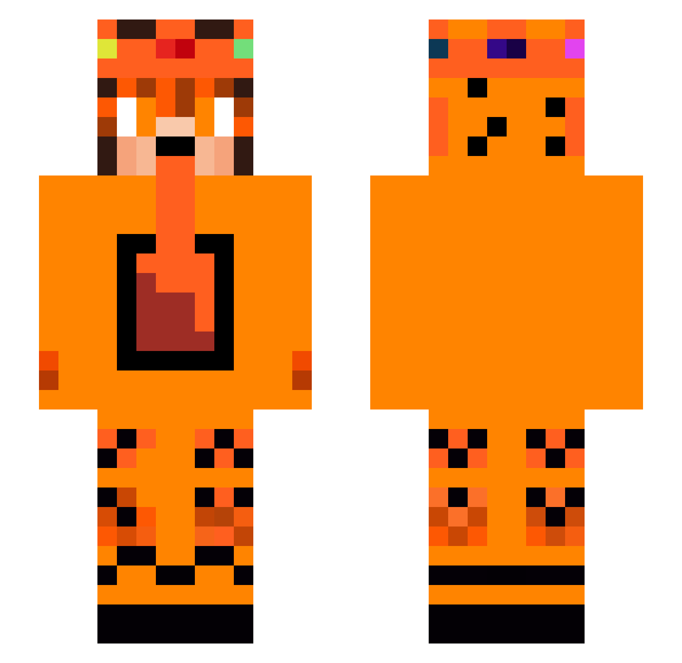 s3ns5 Minecraft skin, front and back view
