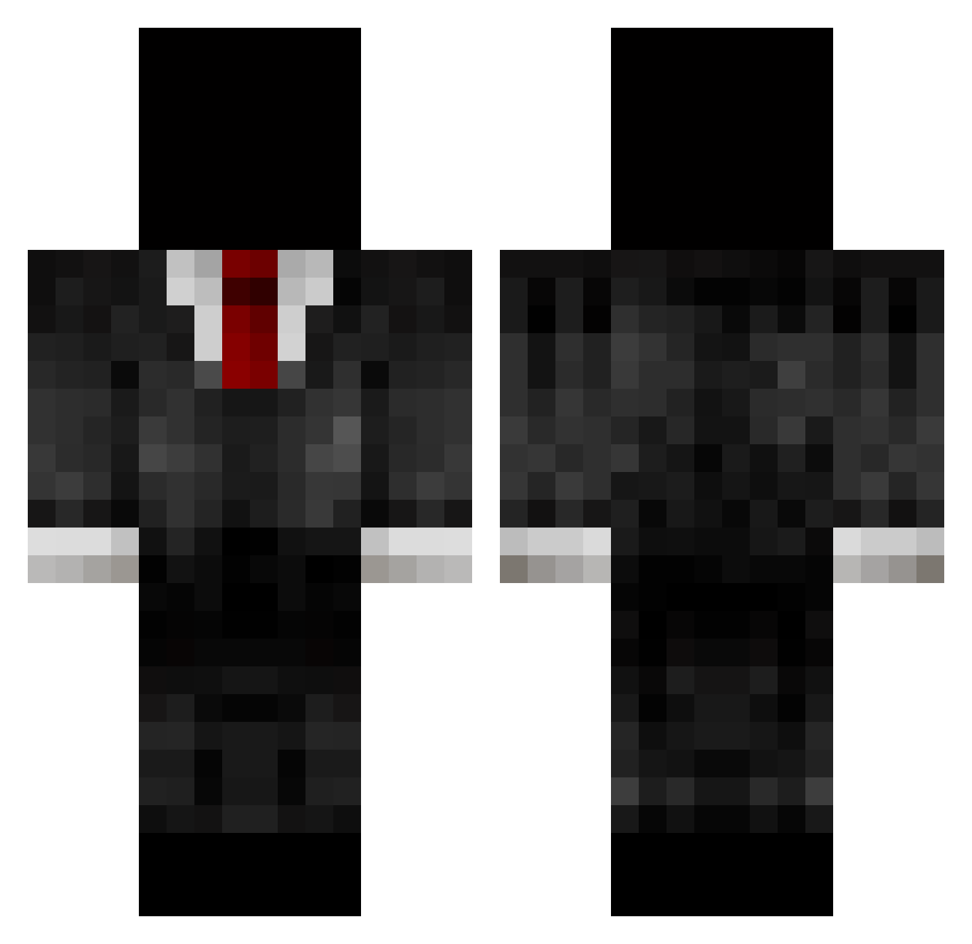 Zeusik Minecraft skin, front and back view