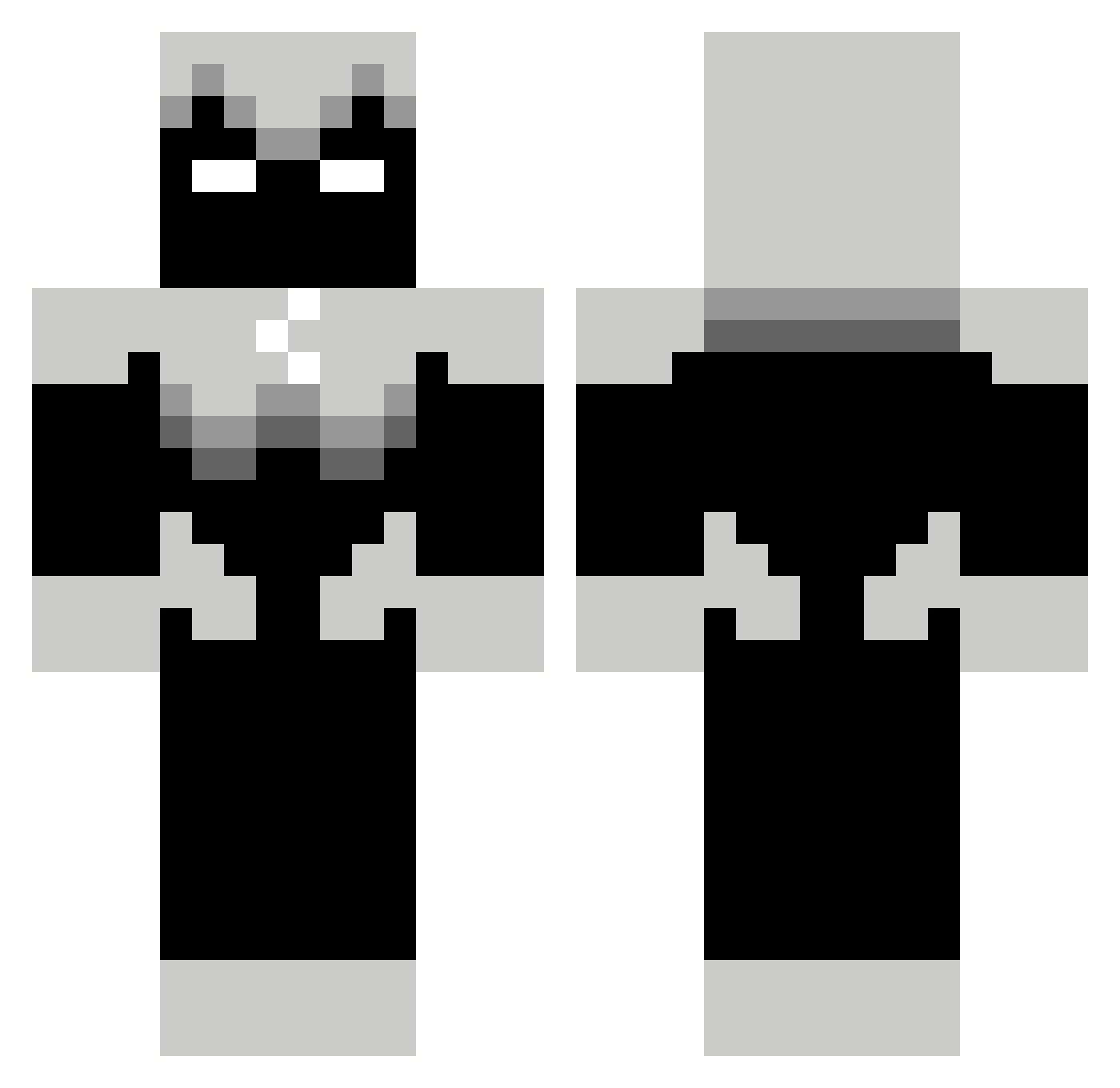 NalwynGamer Minecraft skin, front and back view