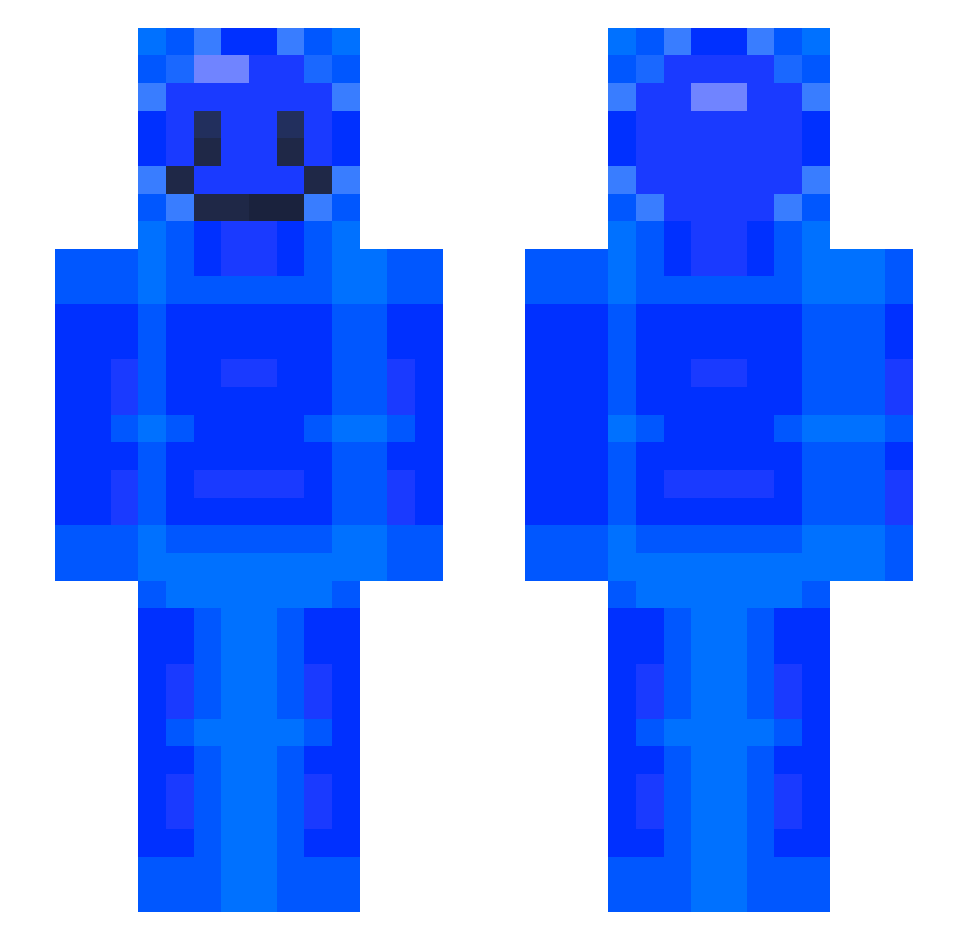 Adam2016 Minecraft skin, front and back view