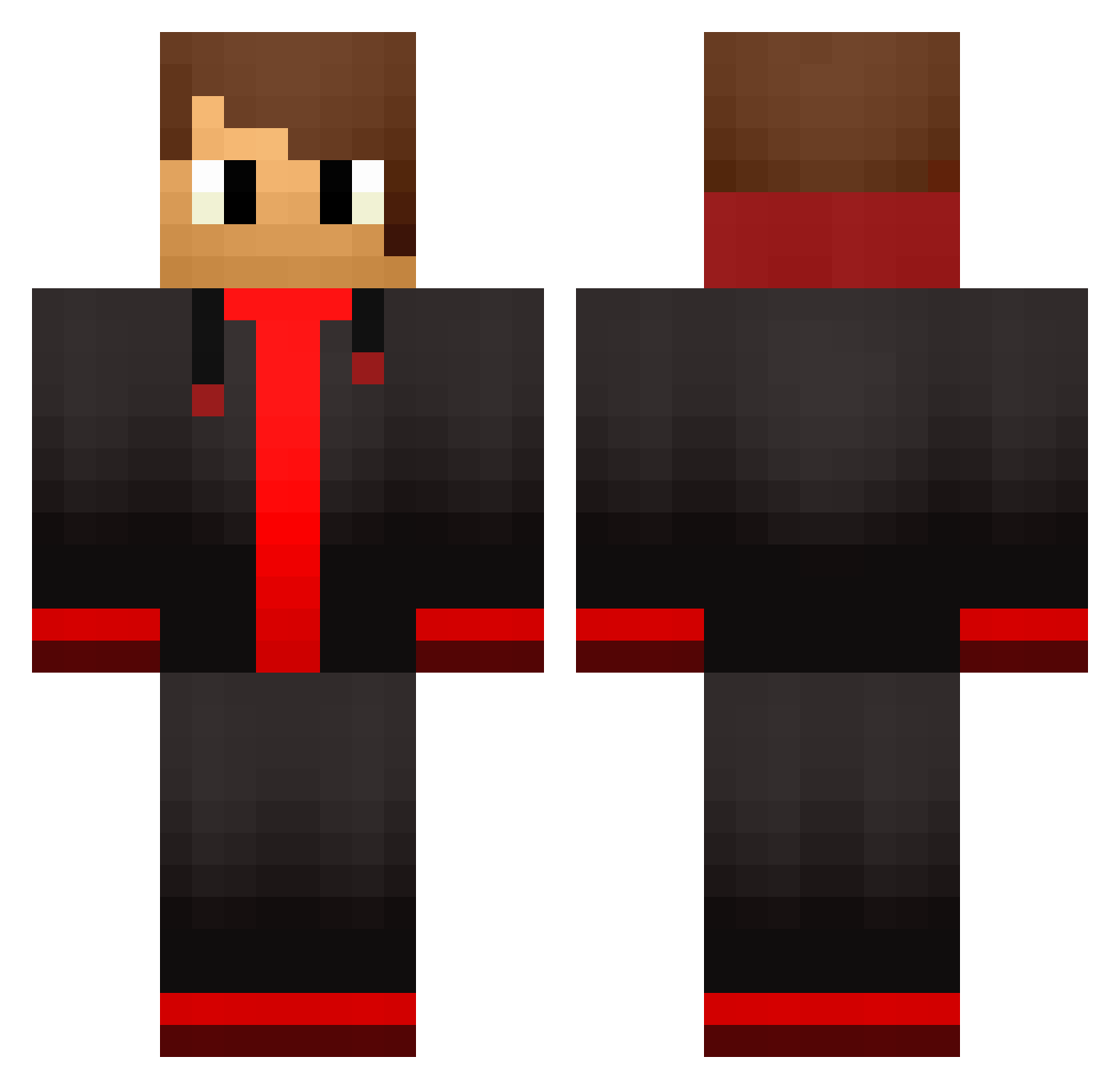 Soccer Minecraft skin, front and back view