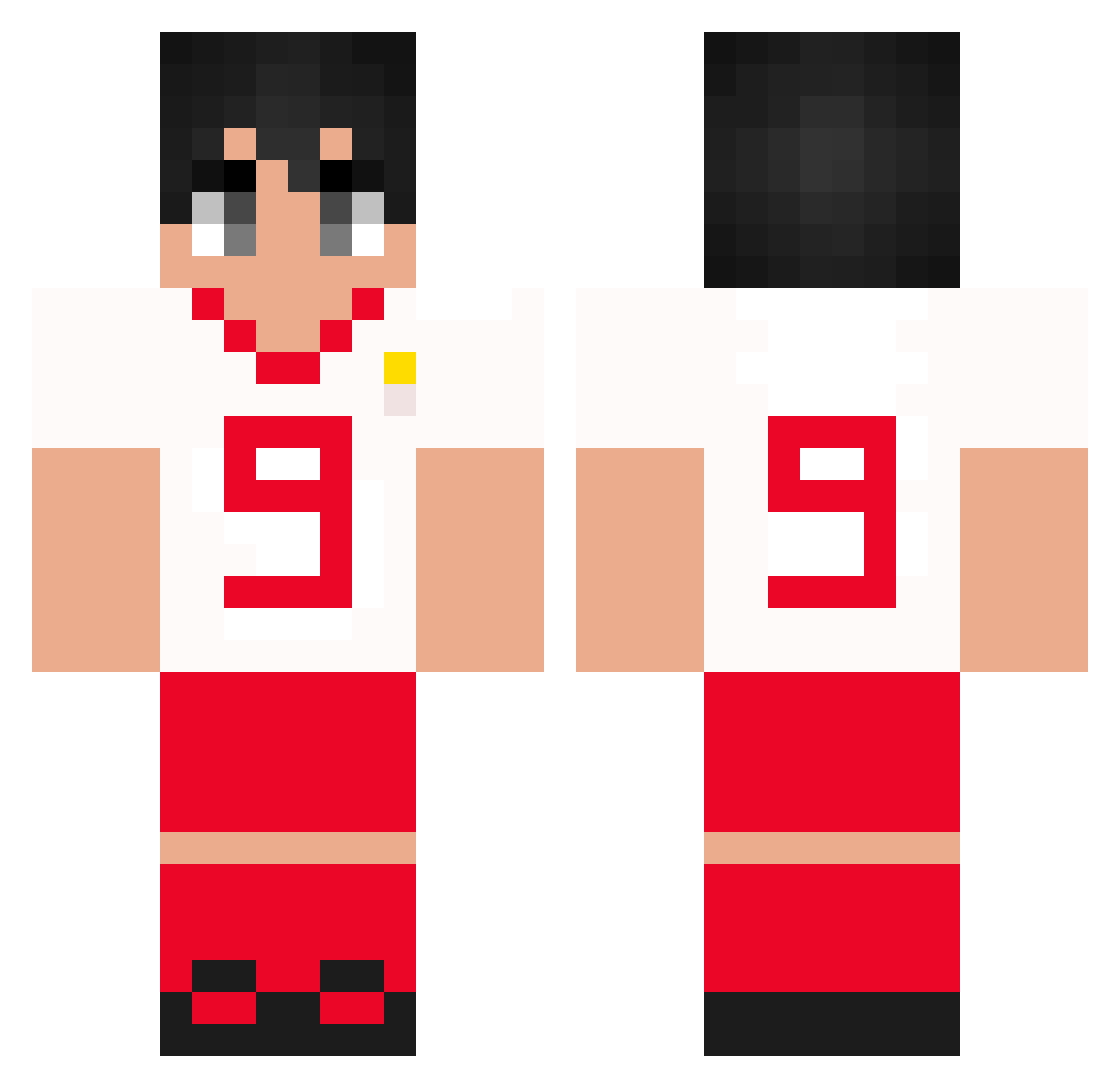 unedos Minecraft skin, front and back view