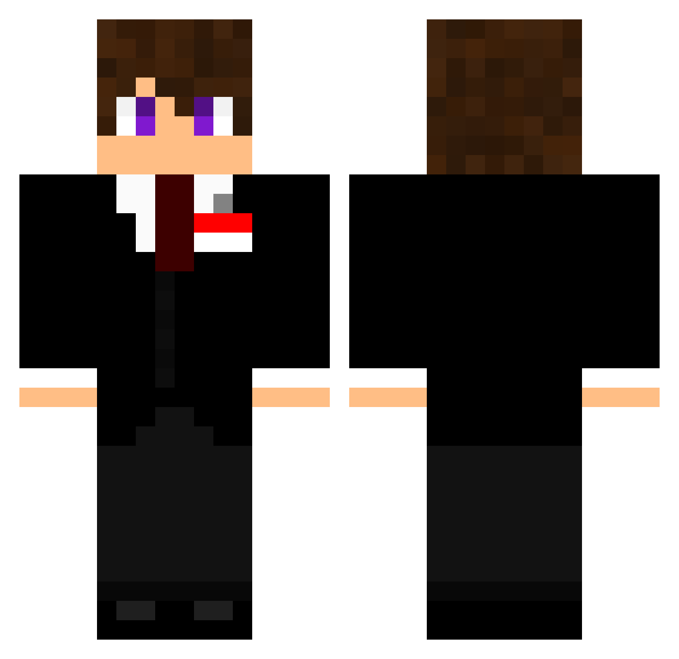 Tek_Overseer Minecraft skin, front and back view