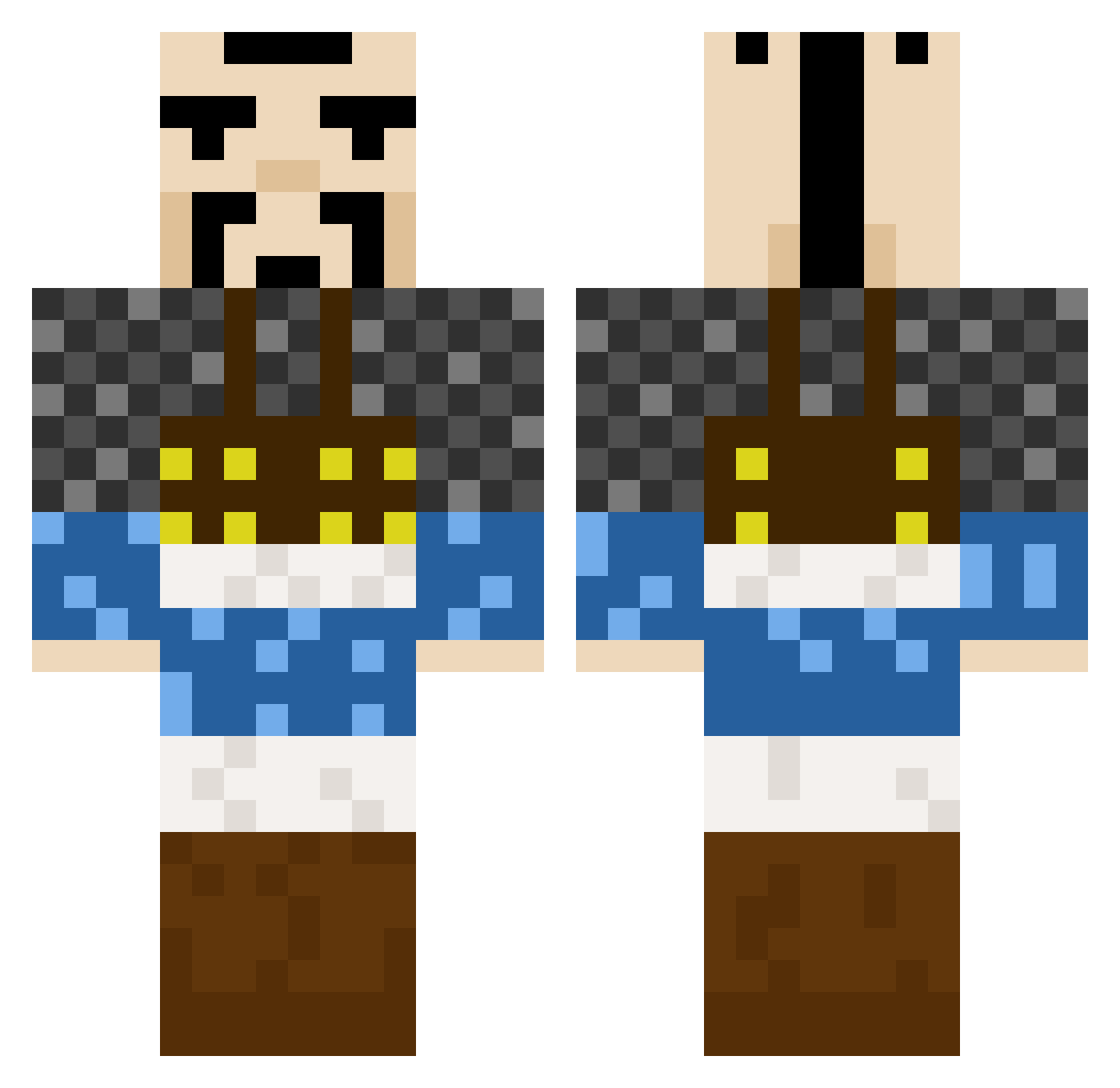 shaqiqisojuicy Minecraft skin, front and back view