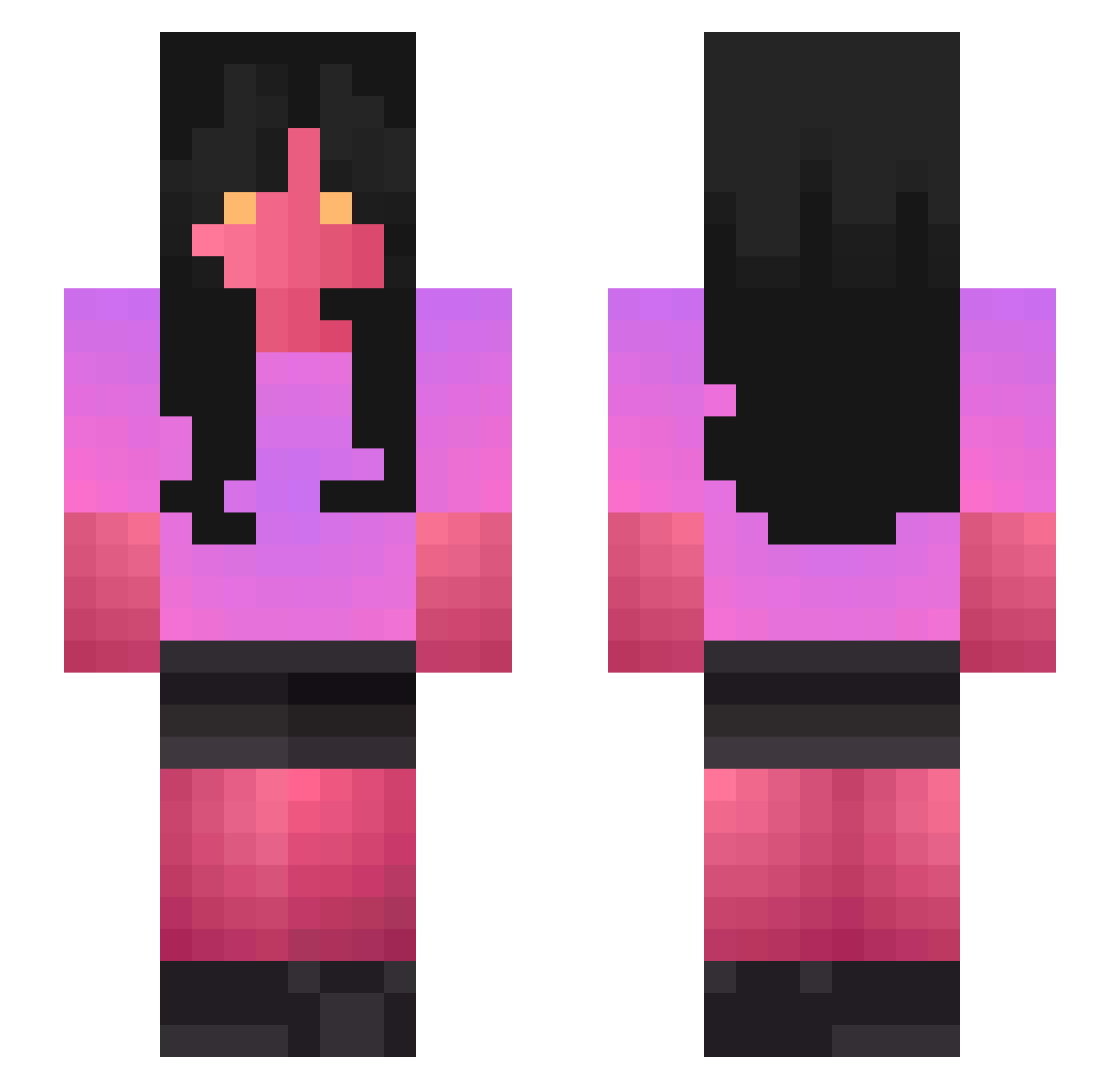 Syanarsomave Minecraft skin, front and back view