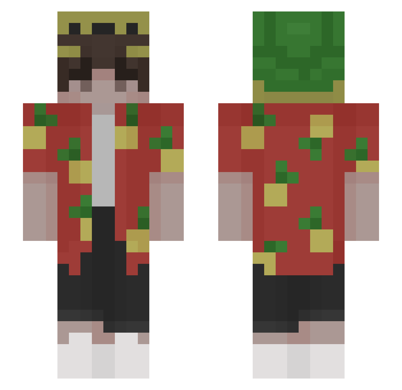 ImBIessd Minecraft skin, front and back view