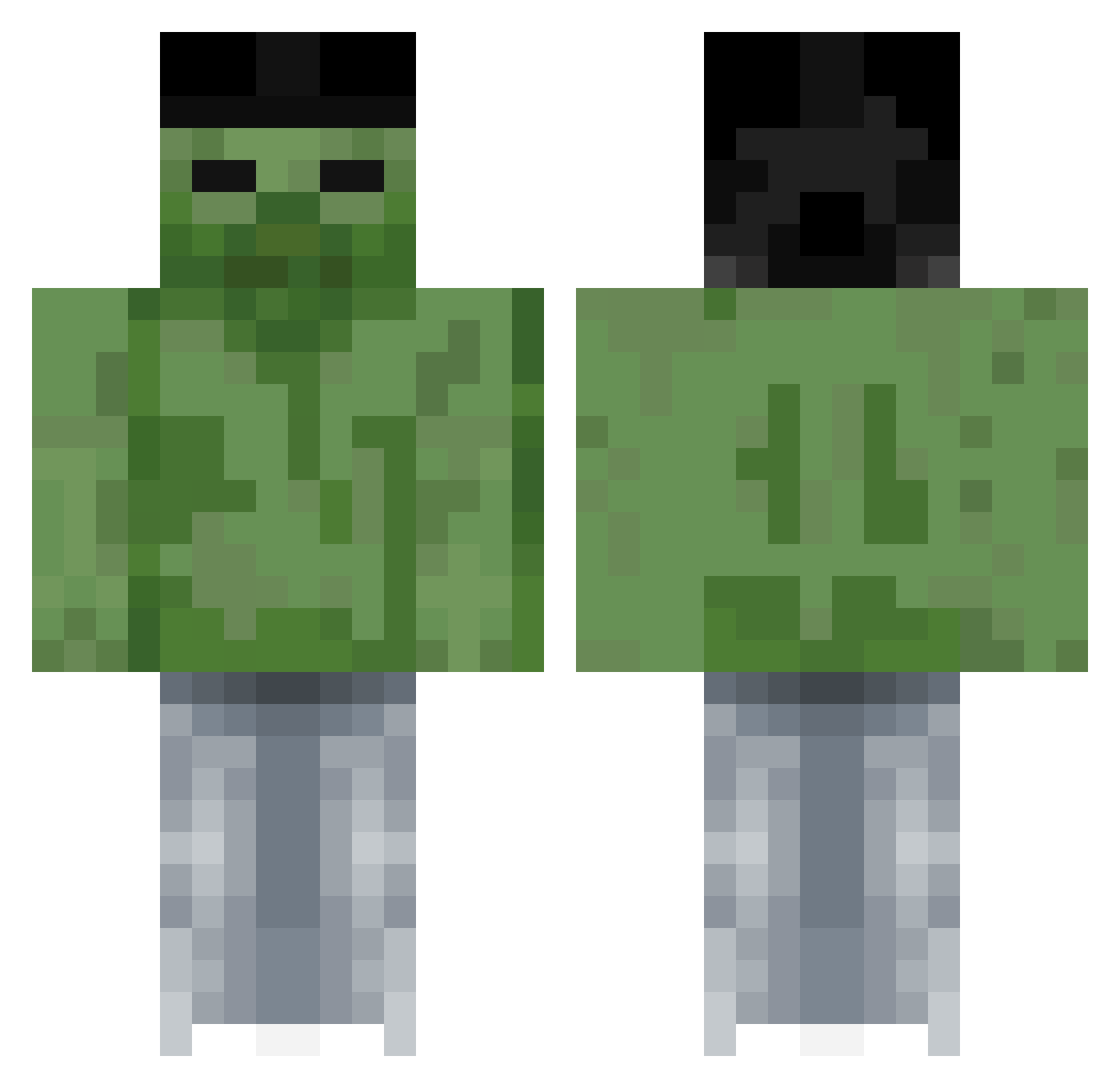 m5rio Minecraft skin, front and back view