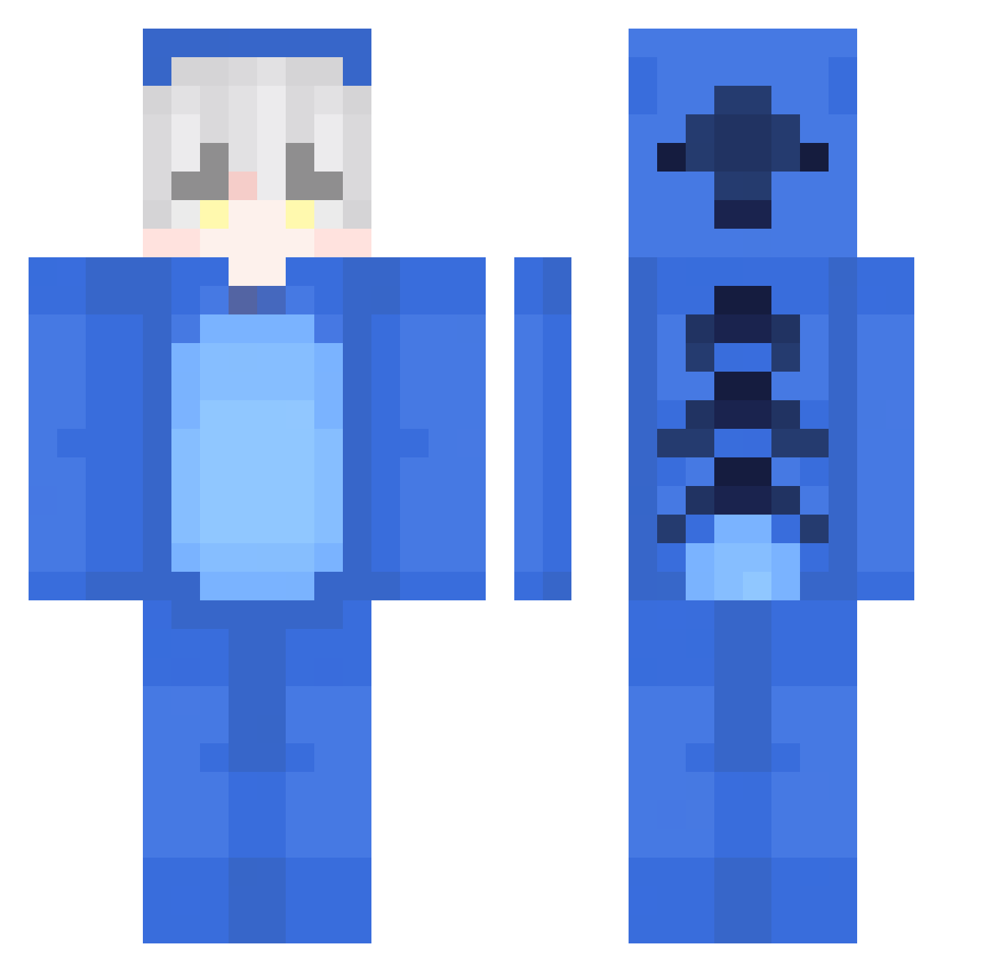 Itz_Czarnuszek Minecraft skin, front and back view