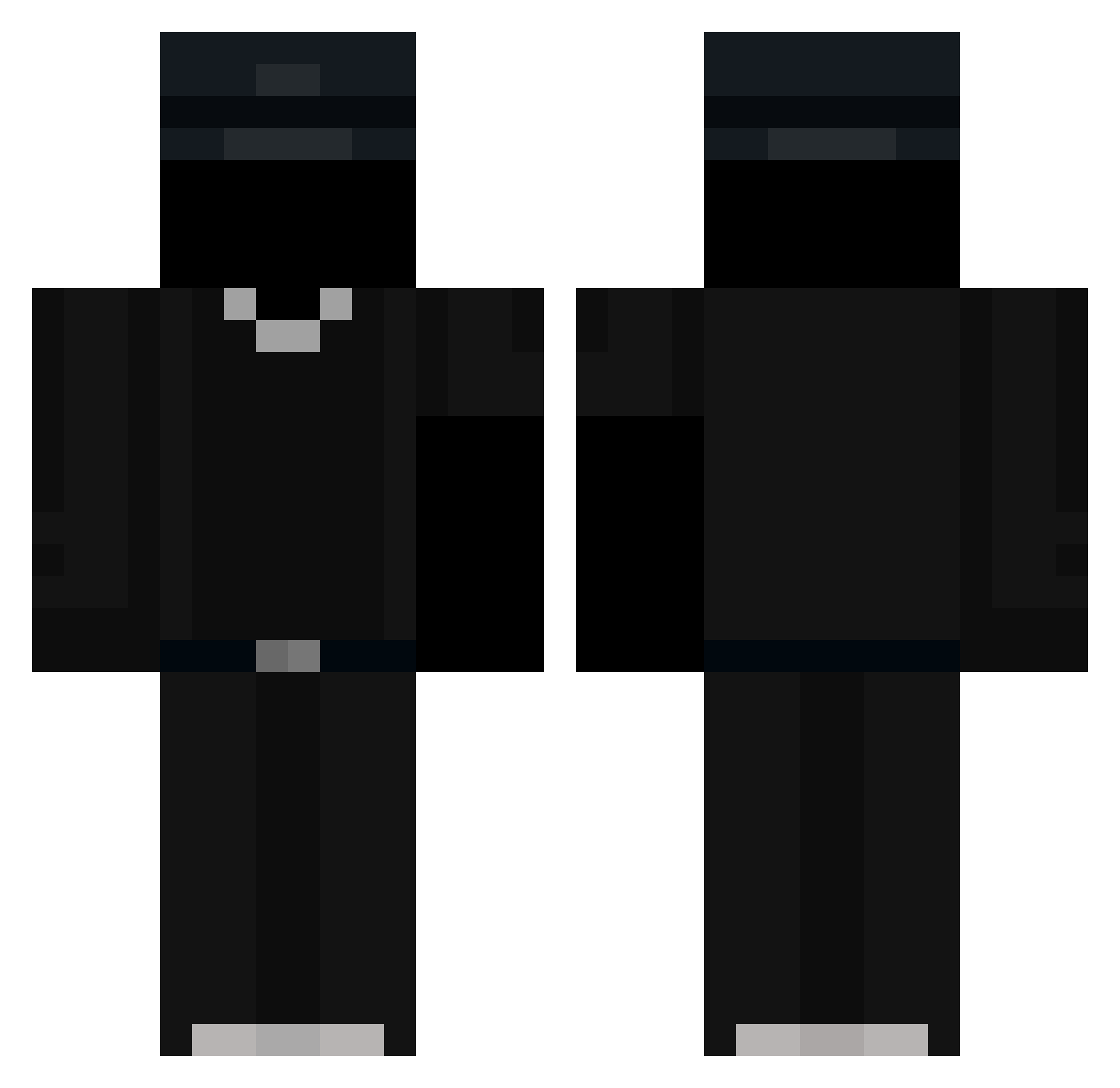 Rekzz Minecraft skin, front and back view