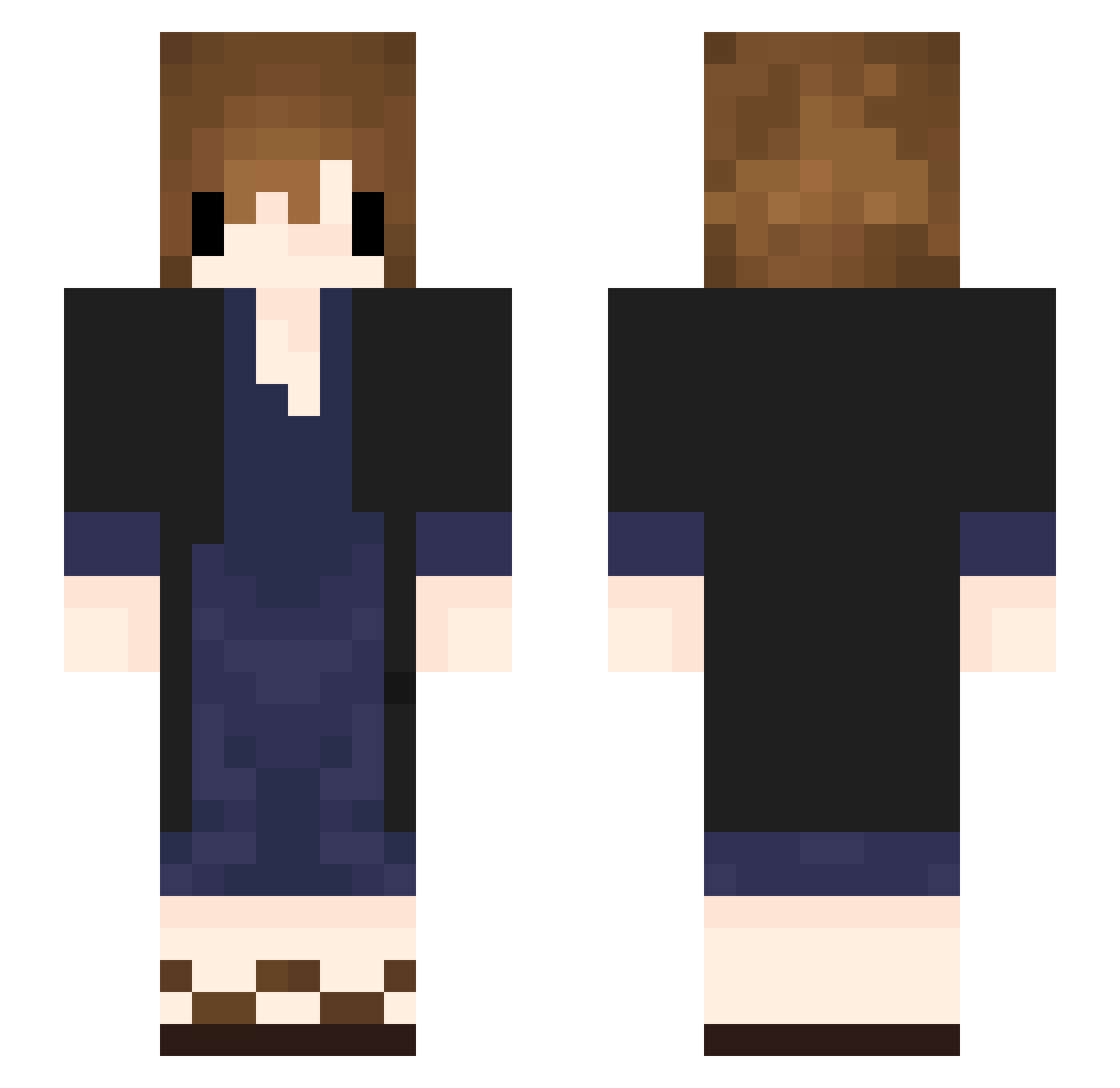 Jacsom Minecraft skin, front and back view