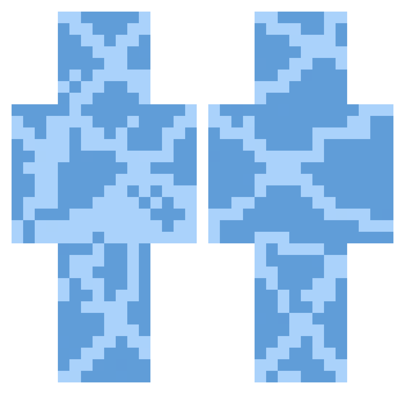 SPOONFAM Minecraft skin, front and back view