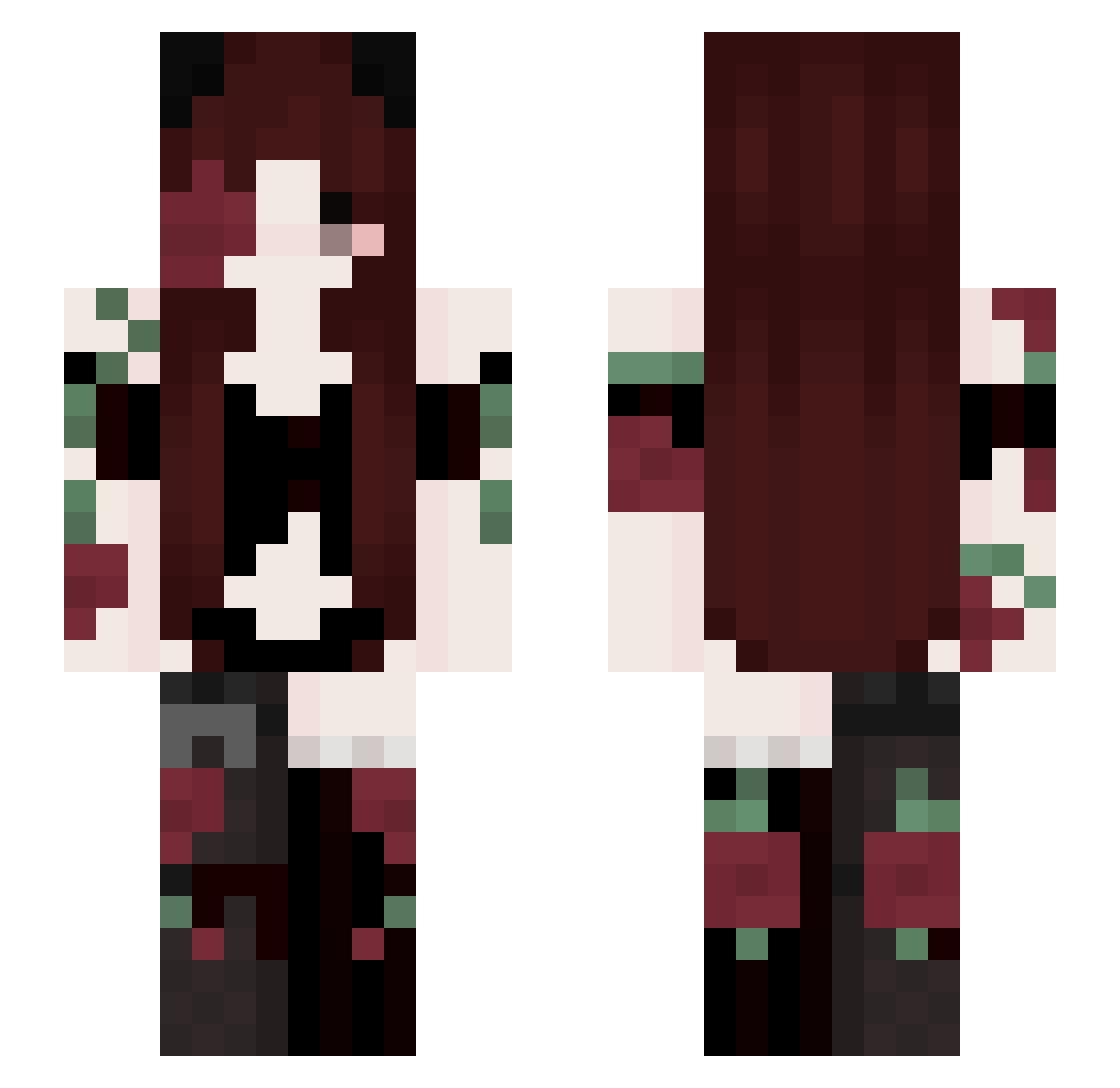 Oden_kozuki56 Minecraft skin, front and back view
