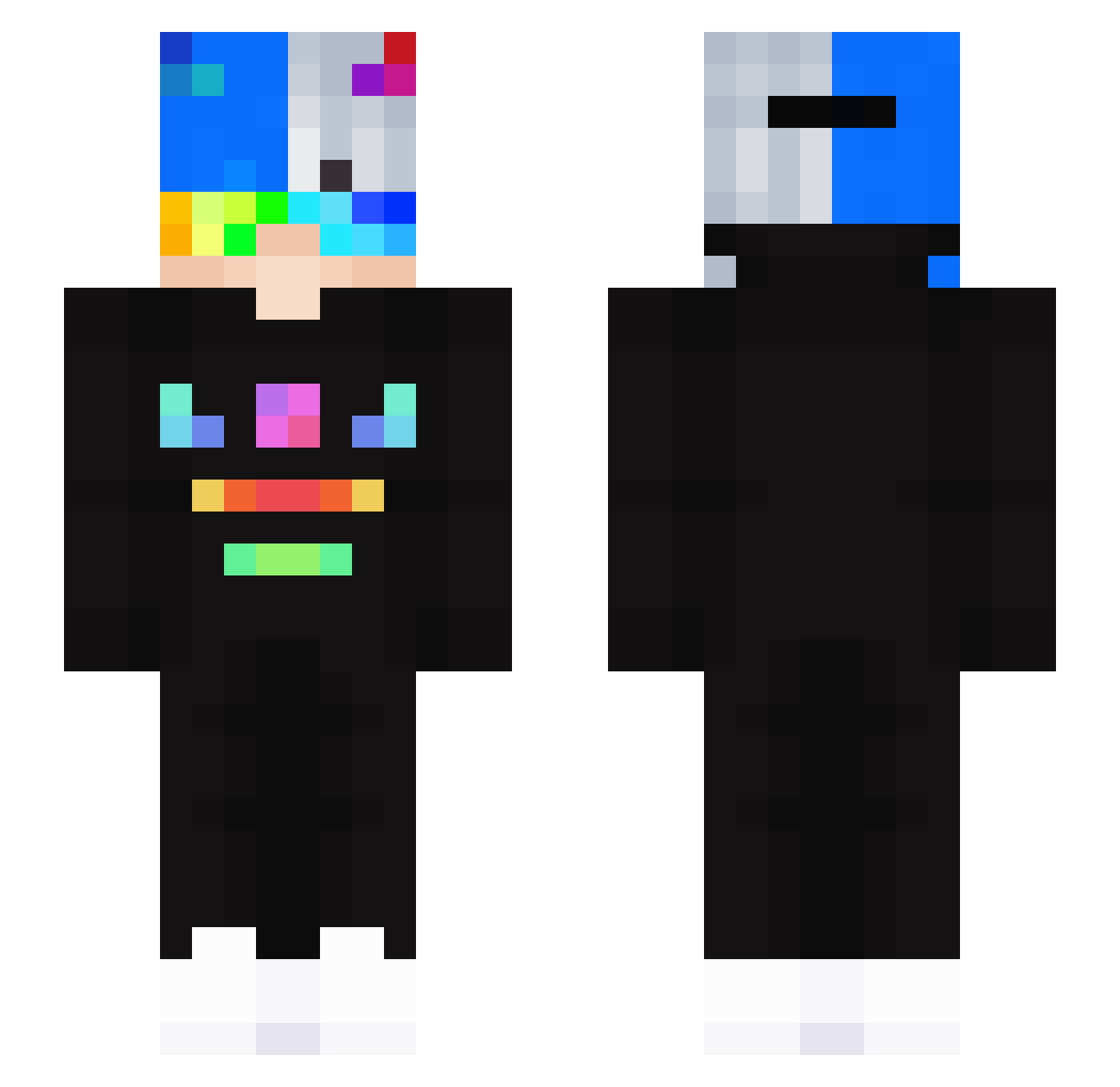 zTispi Minecraft skin, front and back view