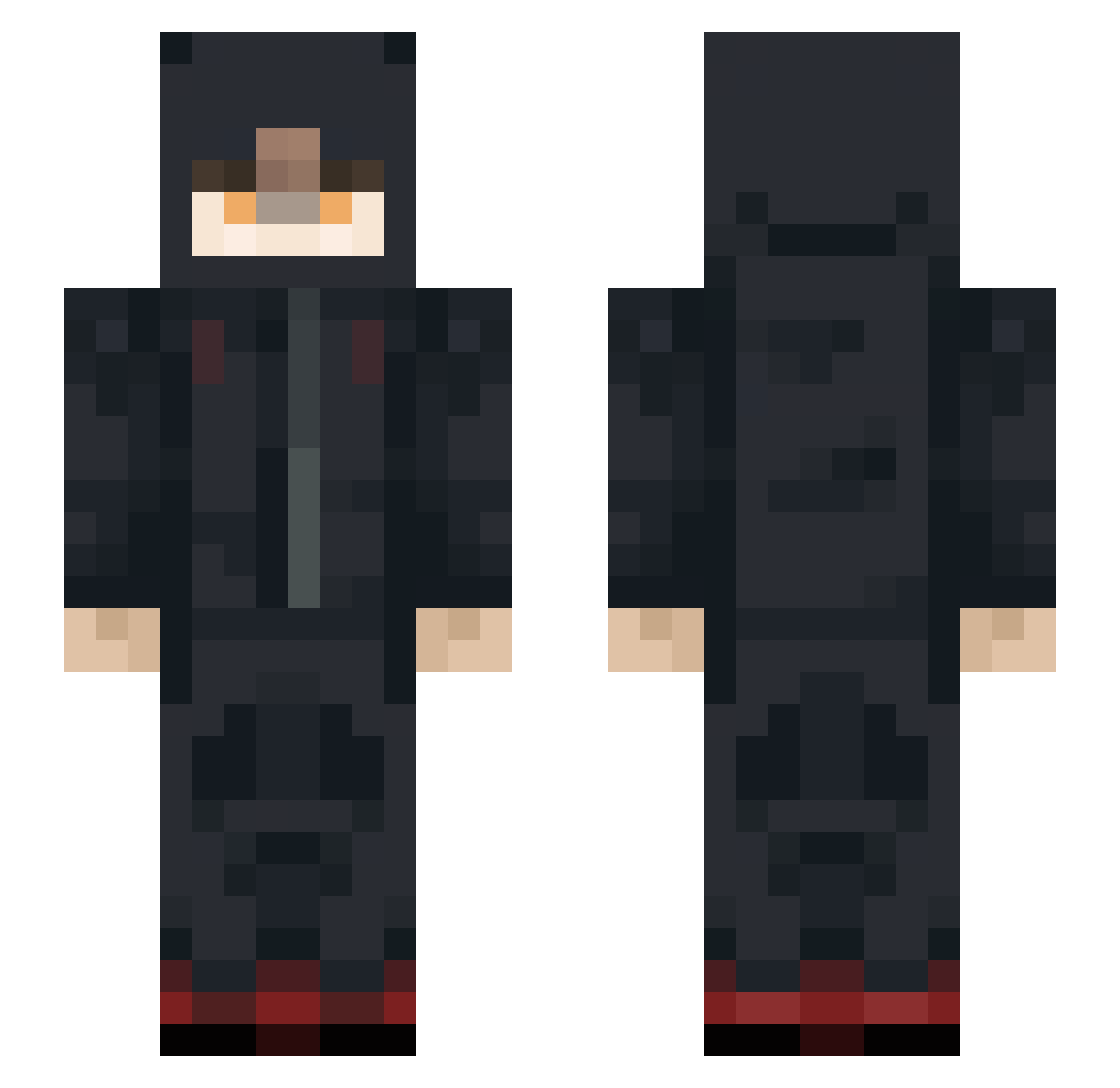 Matszos Minecraft skin, front and back view